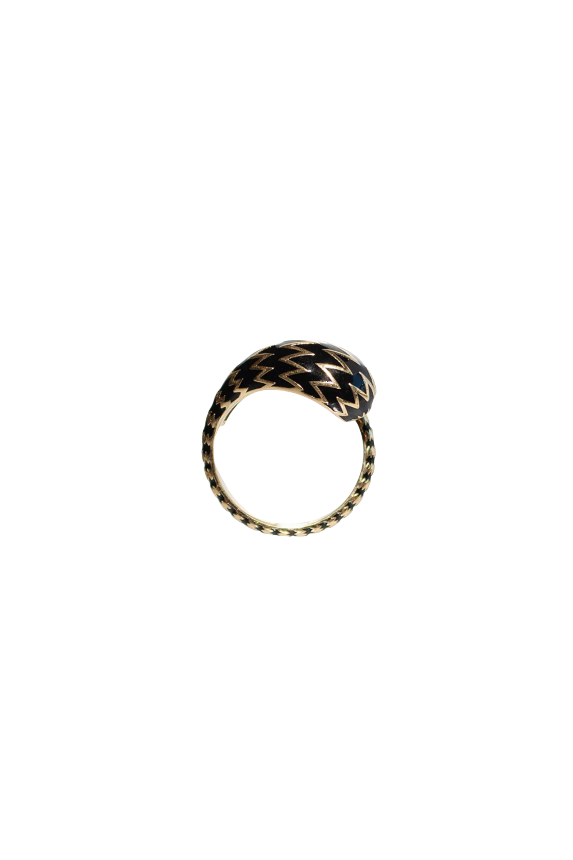 Baoli Flow Single Coil Ring - Black