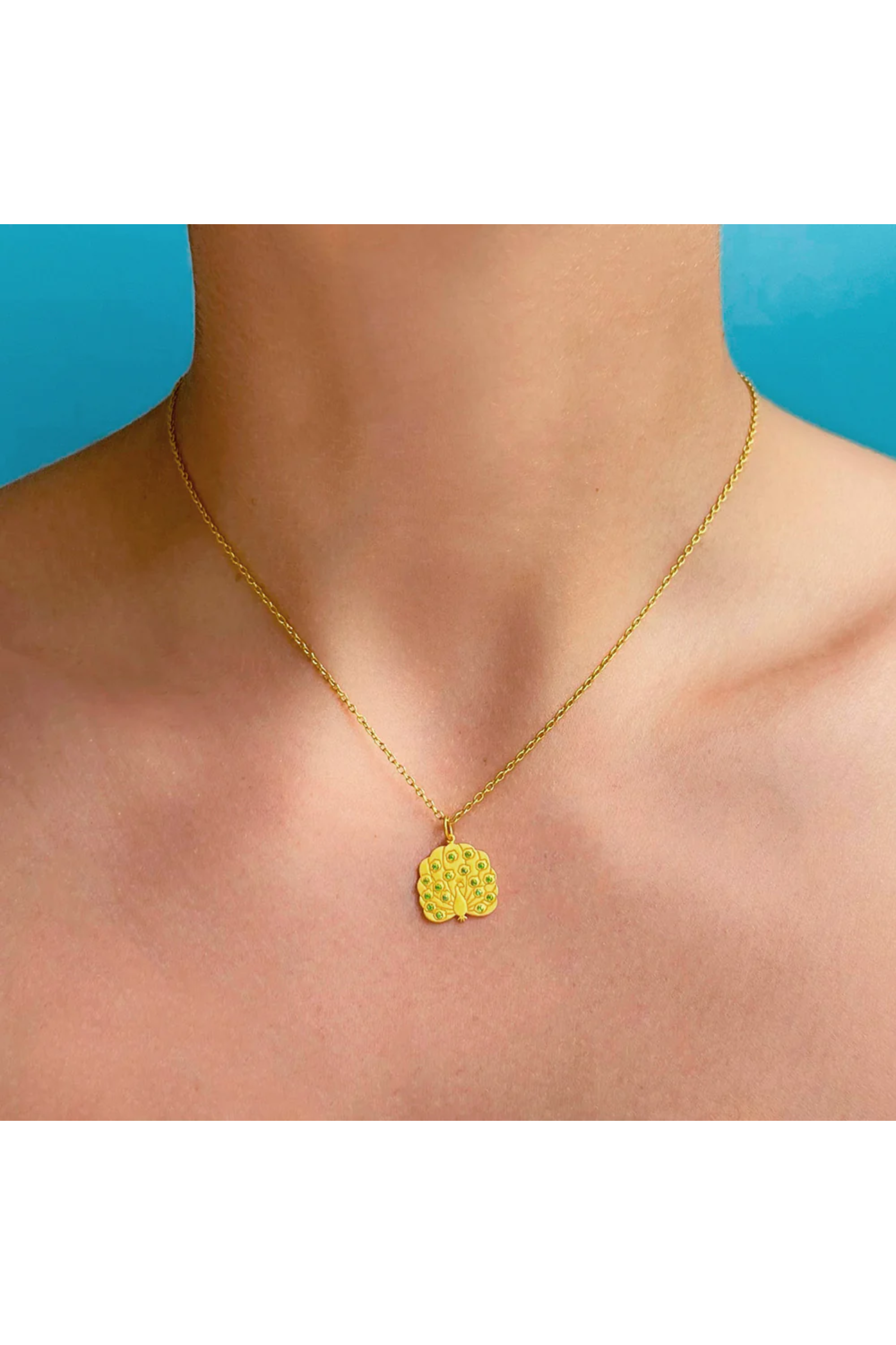 Garnet & Tsavorite Peacock Pendant