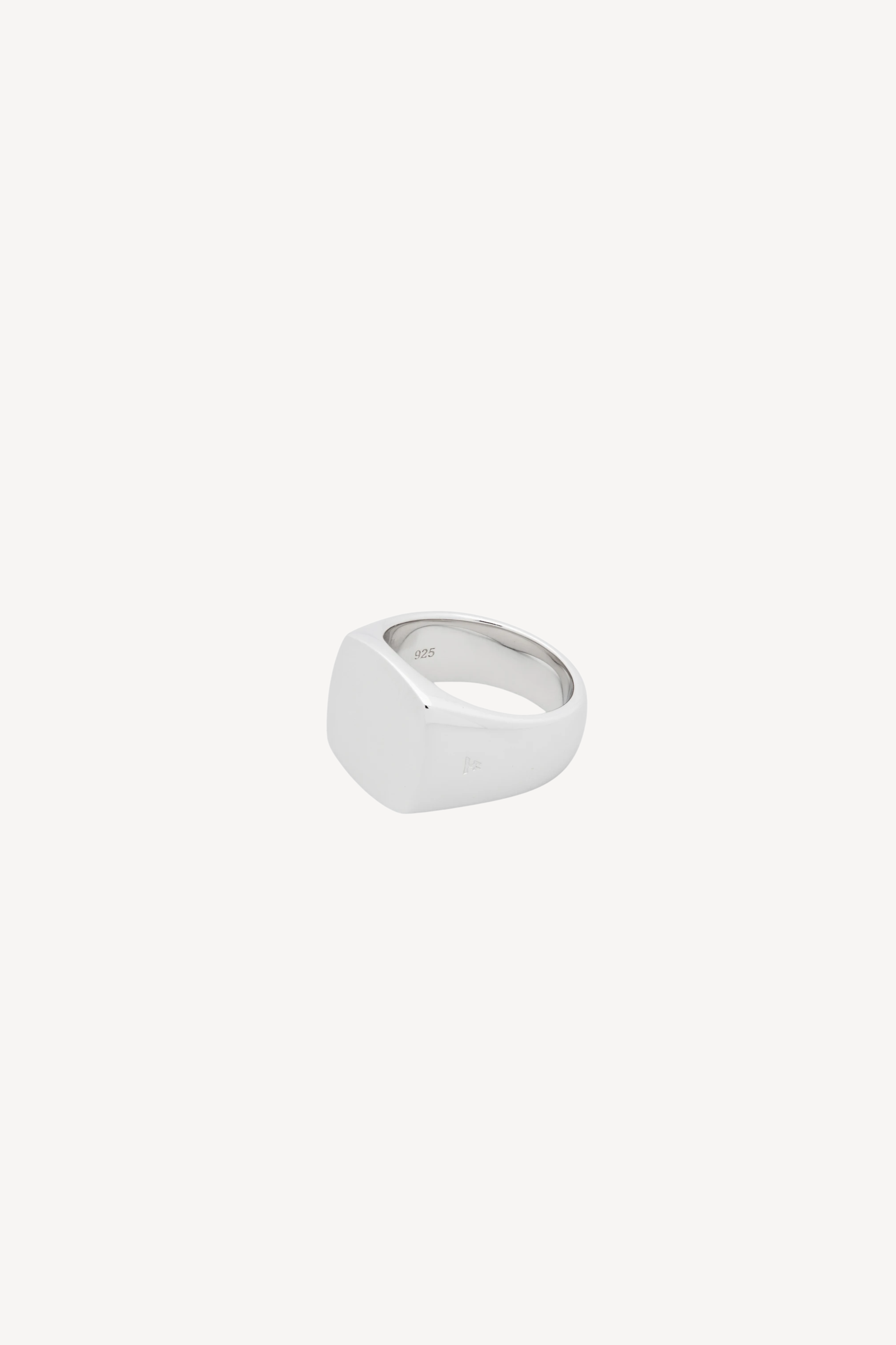 Silver Cushion Polished Ring