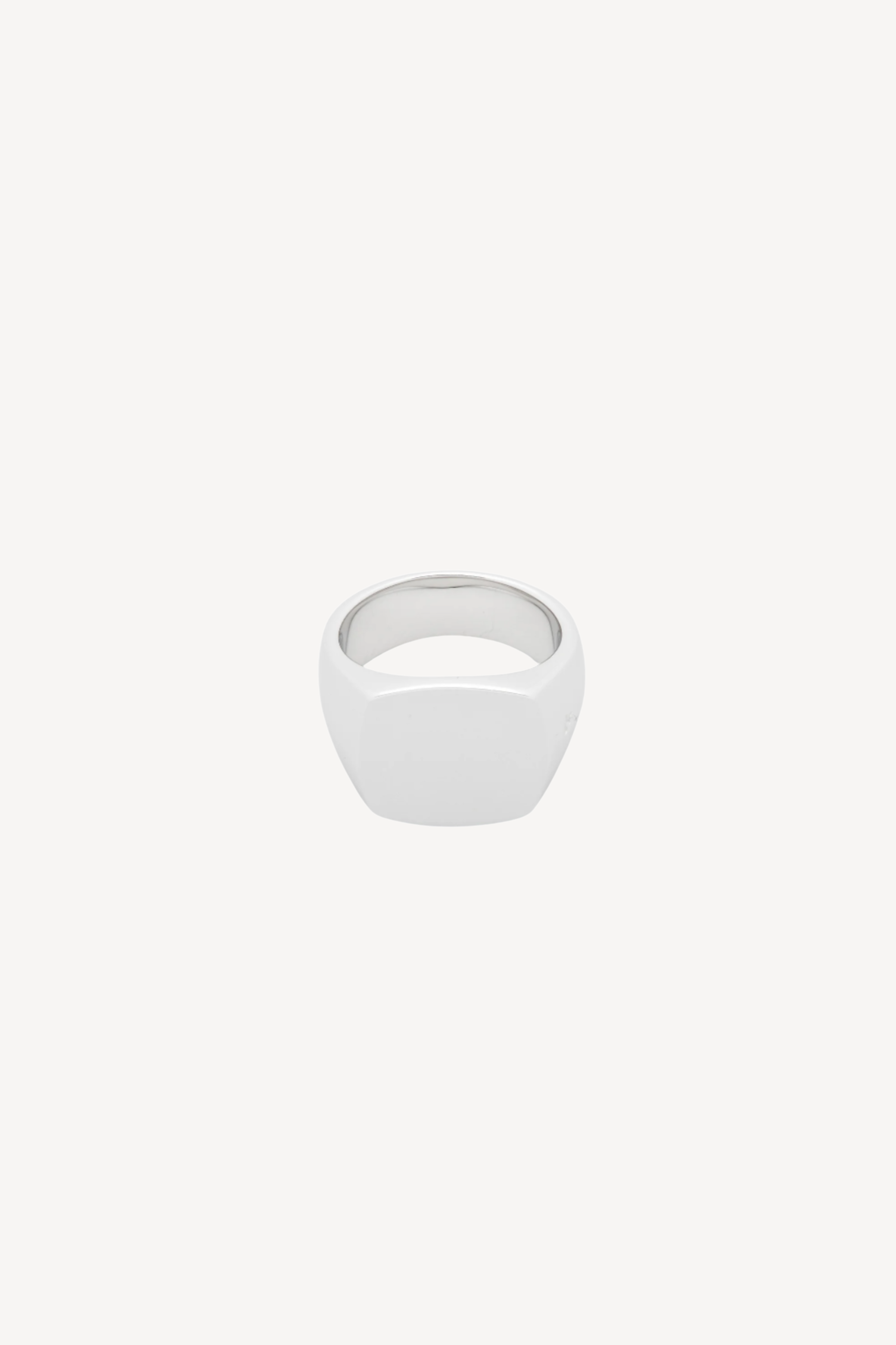 Silver Cushion Polished Ring