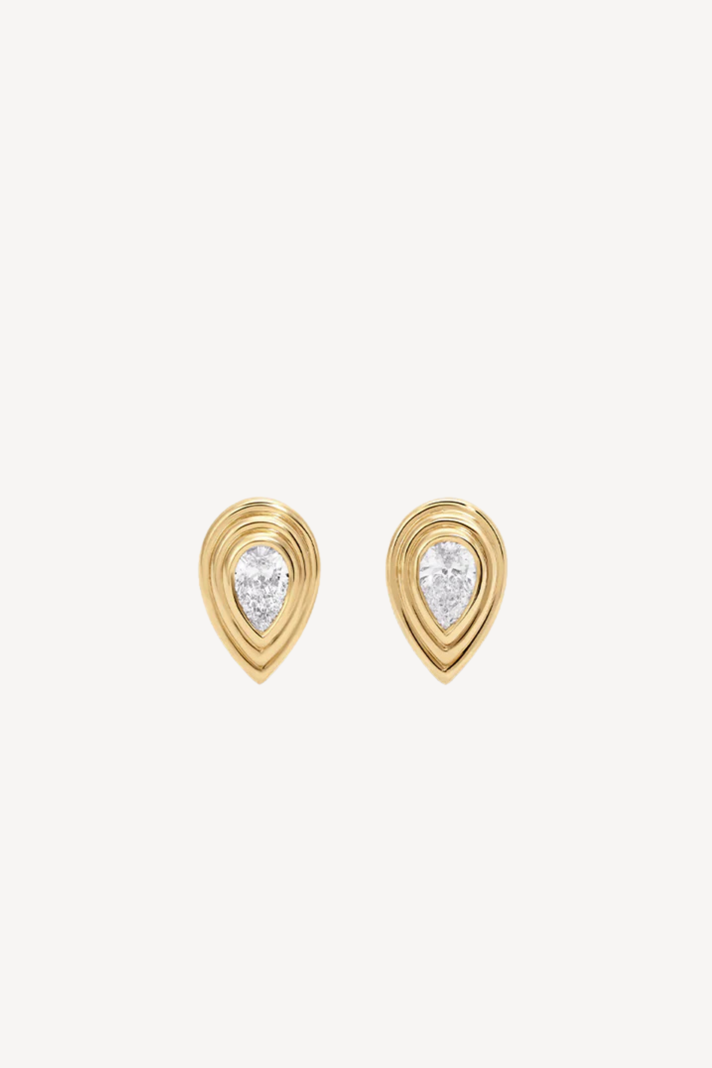 Groovy Lab Grown Diamond Pear Stud Earrings
