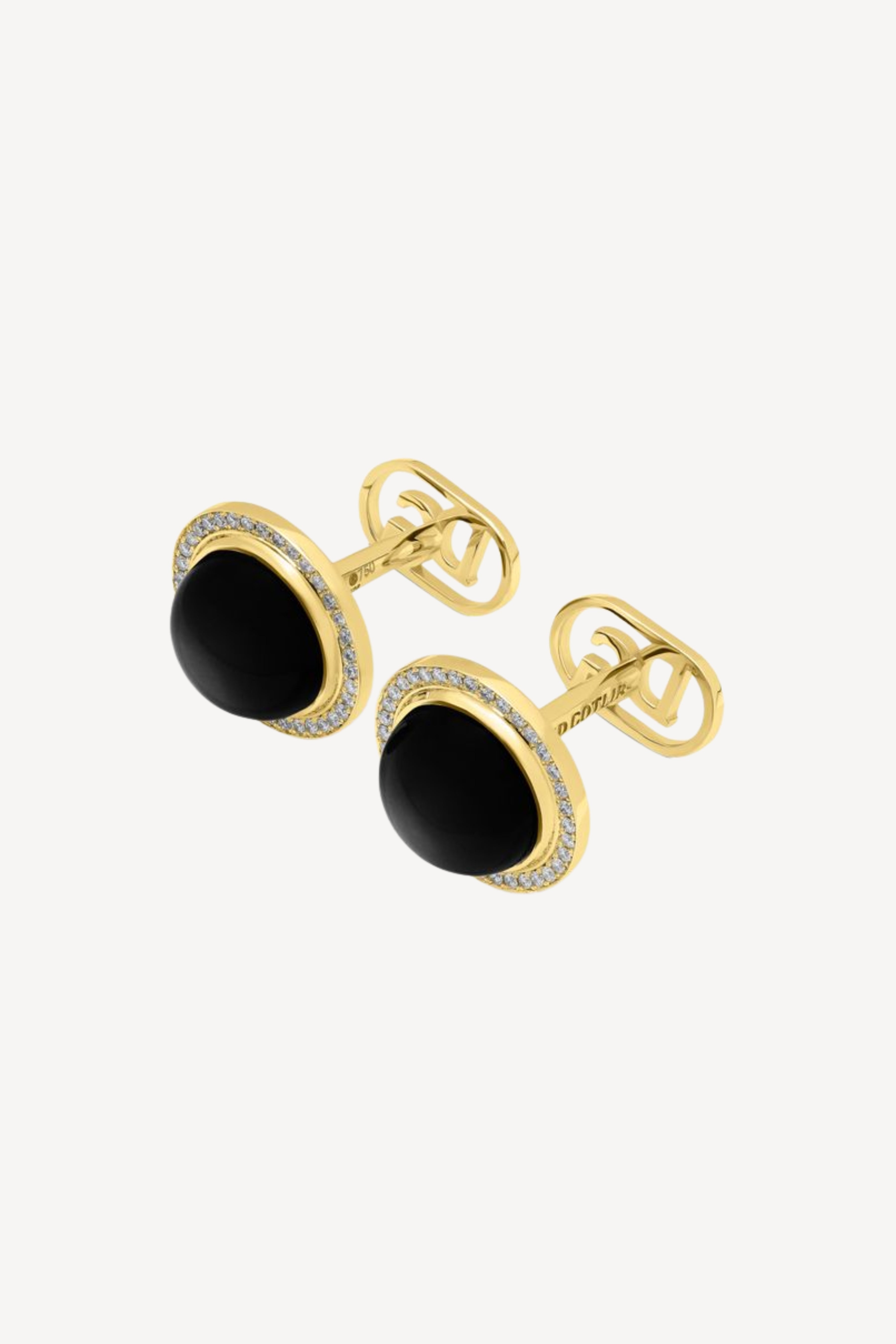 Black Moon Yellow Cufflinks
