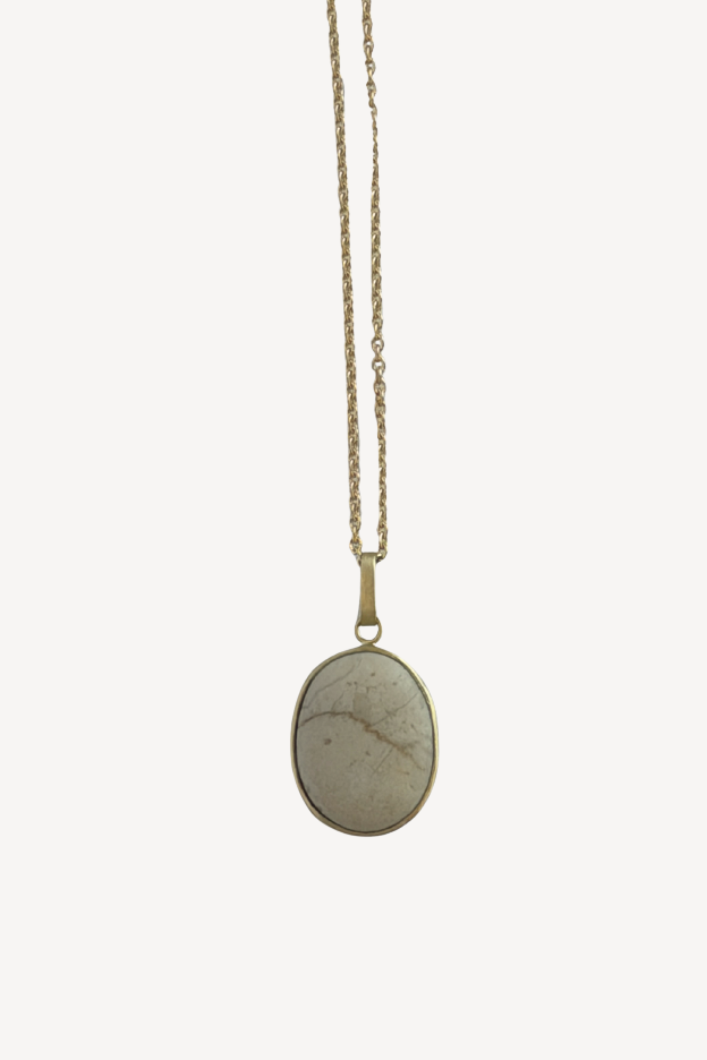Ivory Oval Stone Necklace