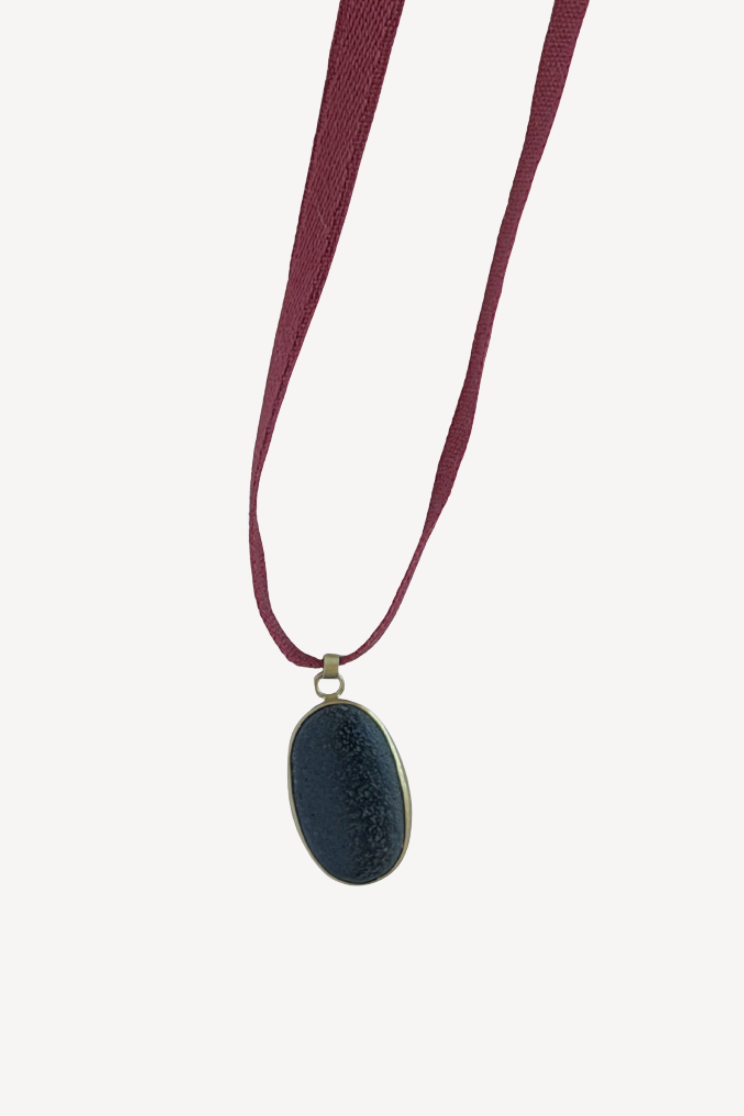Coffee Bean Stone Pendant