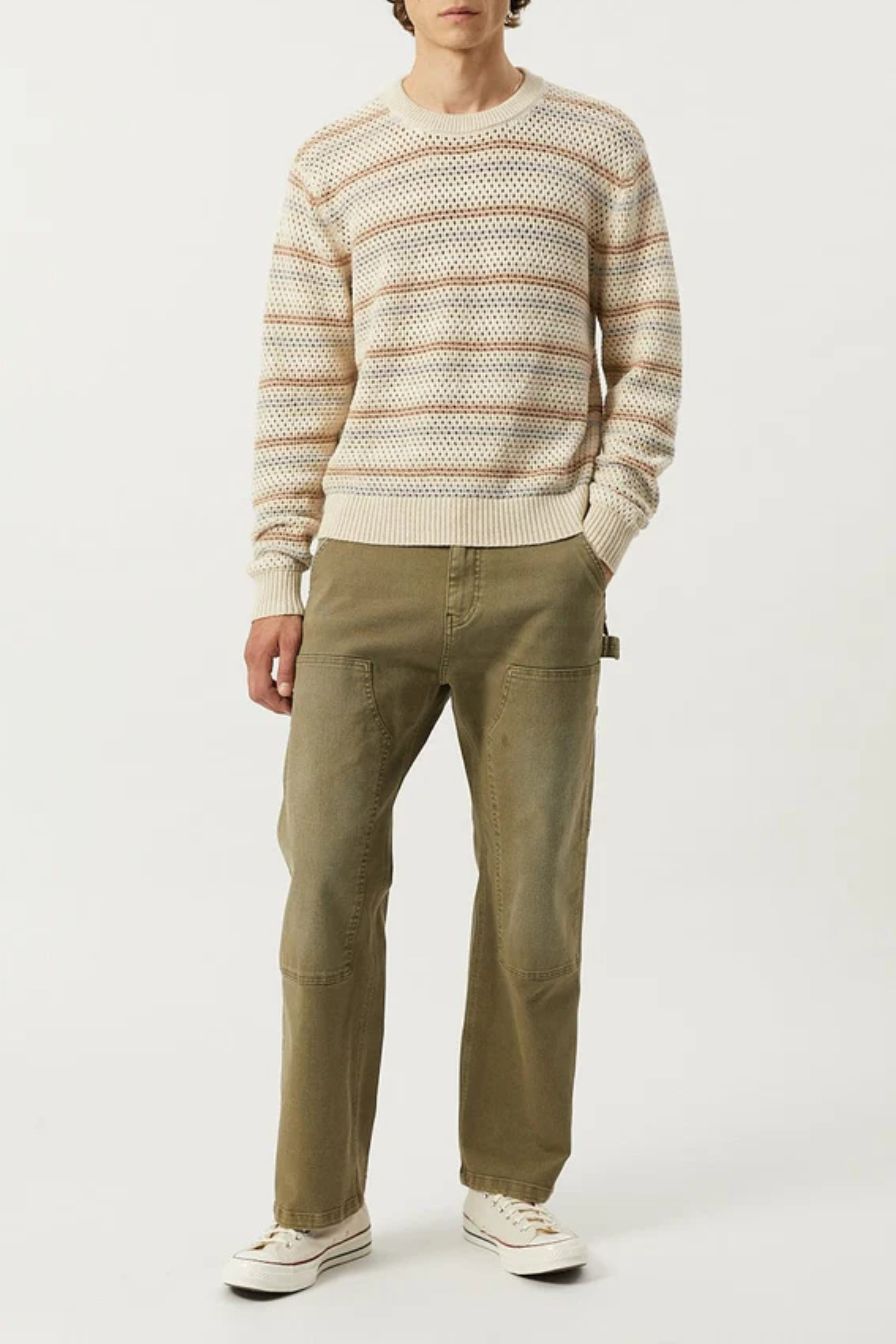 Linen Stripe Crew