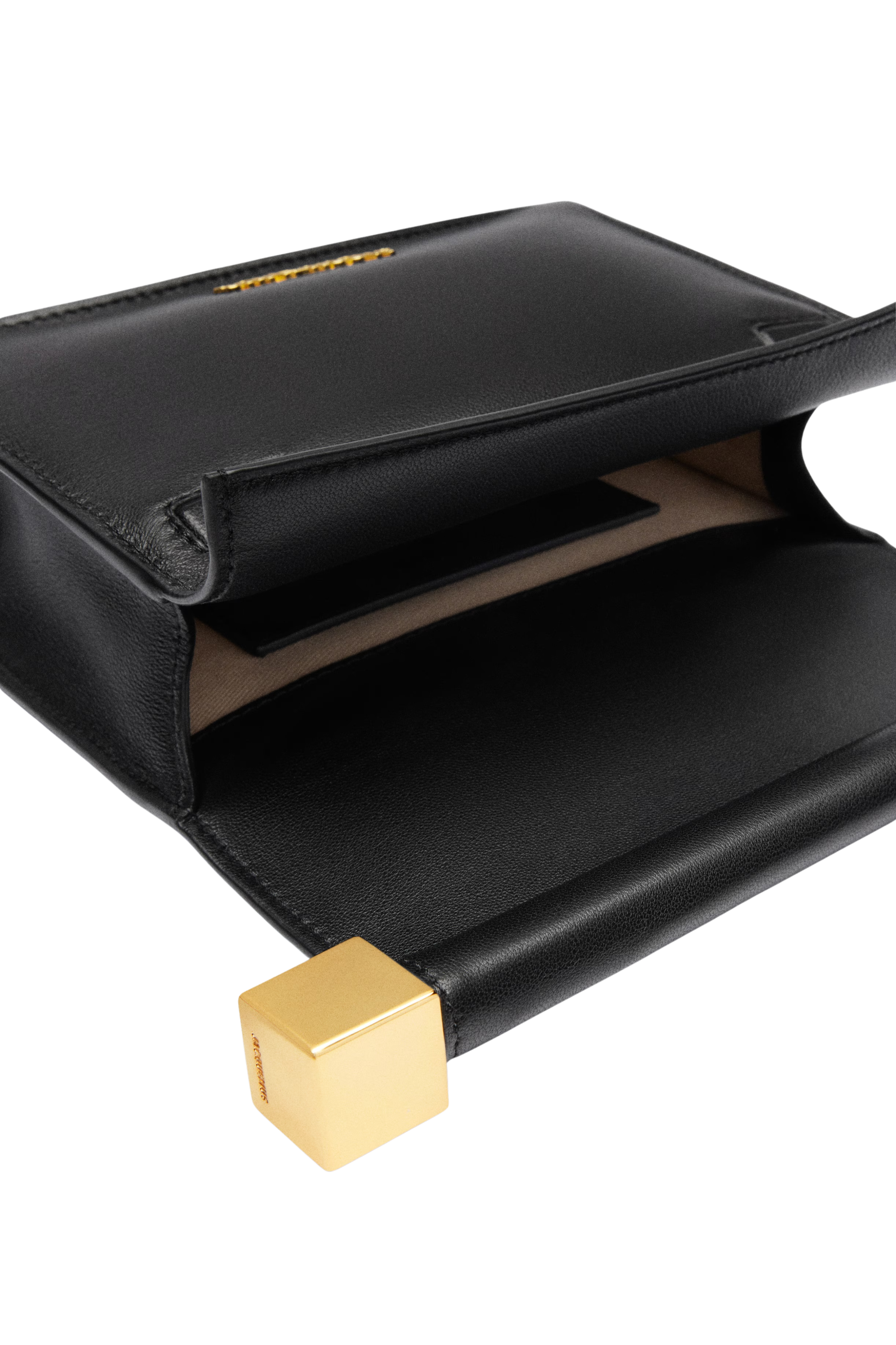 La Petite Pochette Rond Carré Leather Clutch