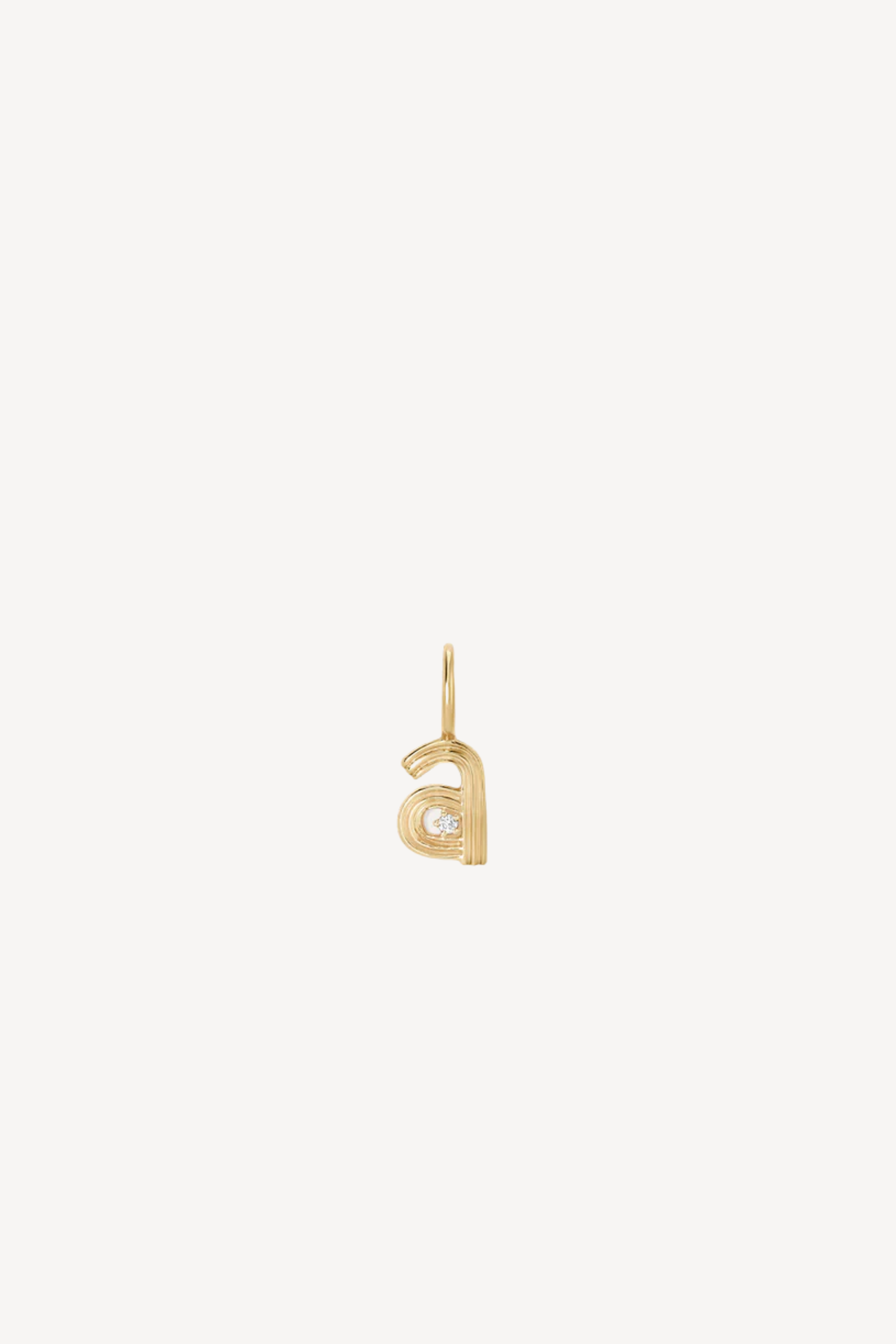 Groovy Diamond Initial Mini Charm