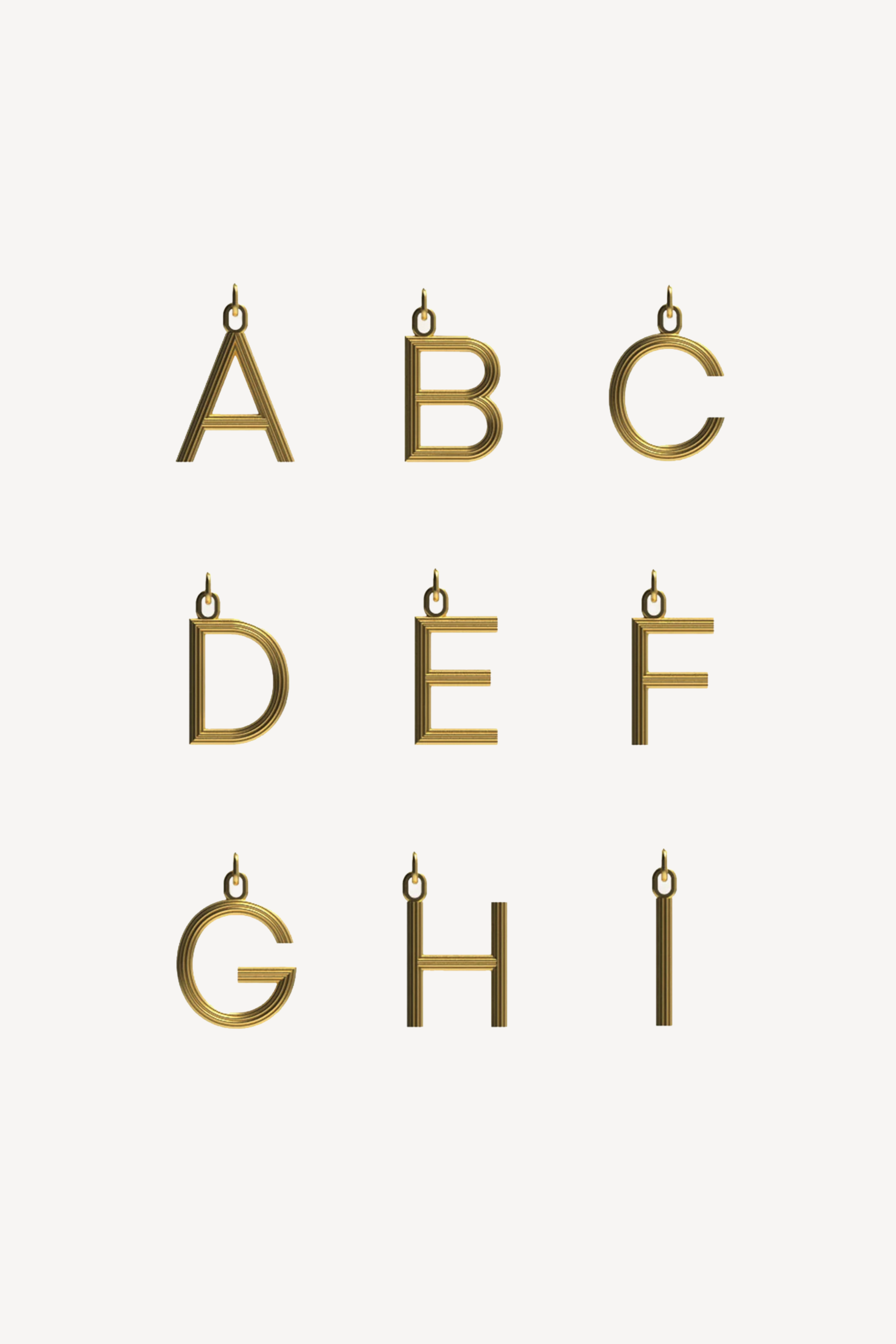 Gold Large Alphabet Necklace