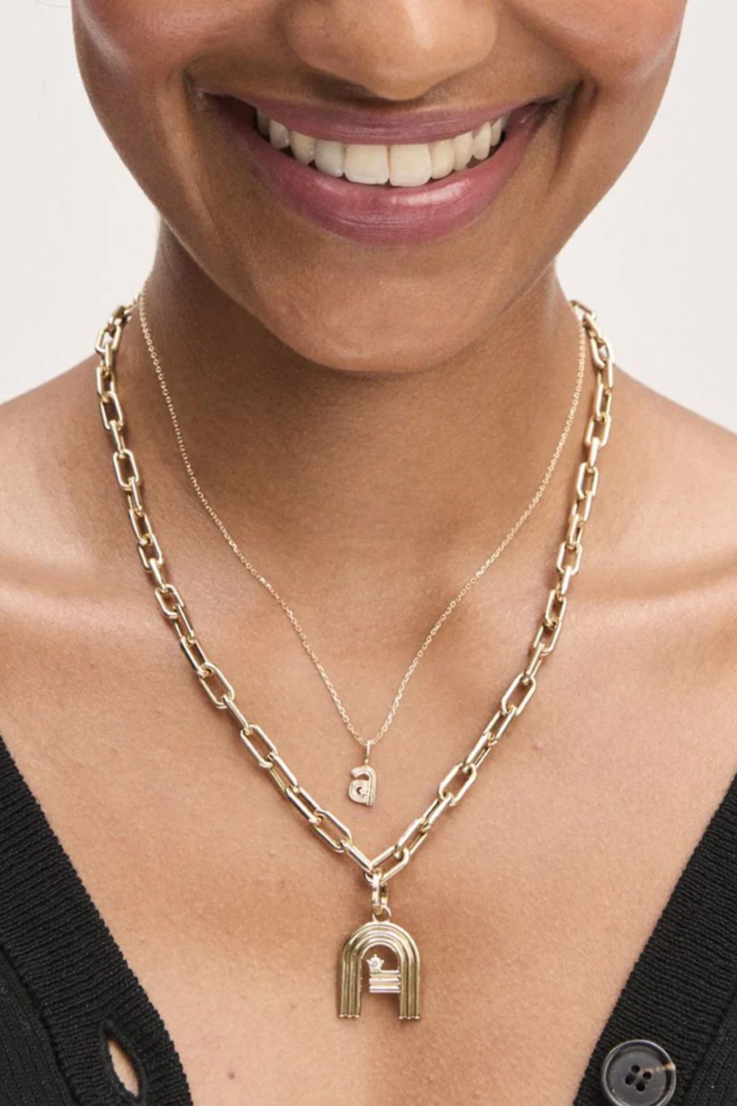 Groovy Diamond Initial Mini Charm