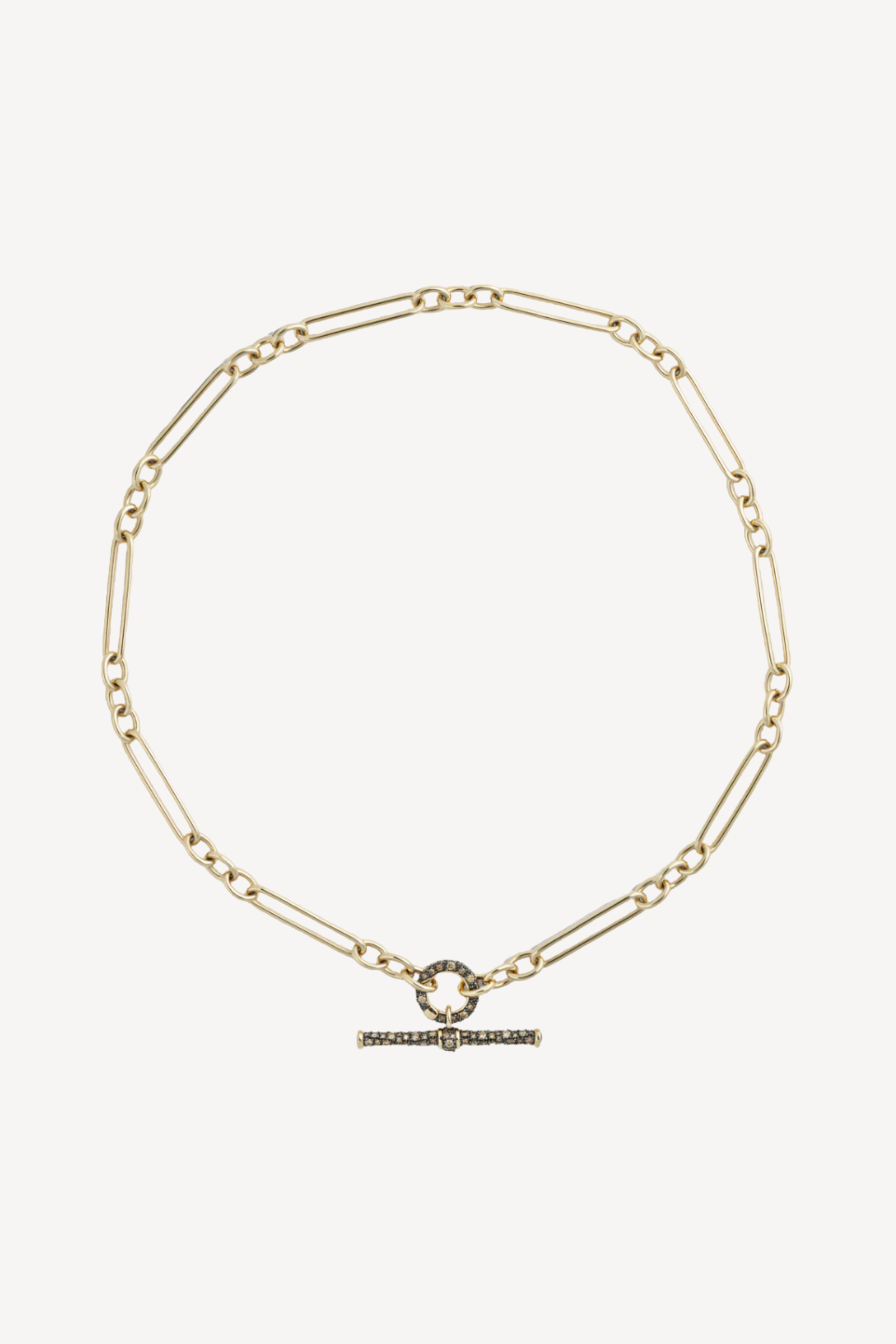 Cognac Diamond Pave T-Bar Pendant