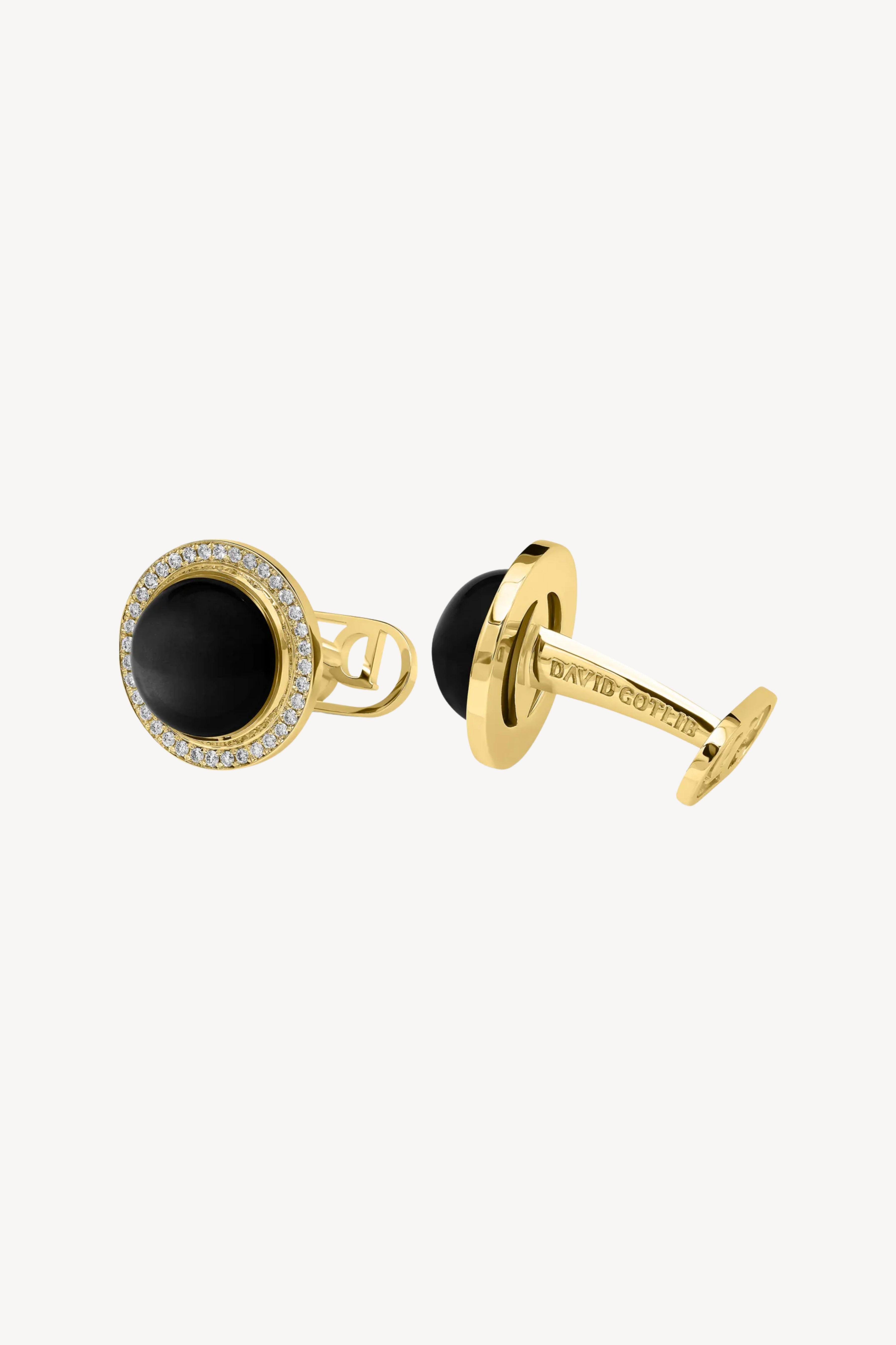 Black Moon Yellow Cufflinks