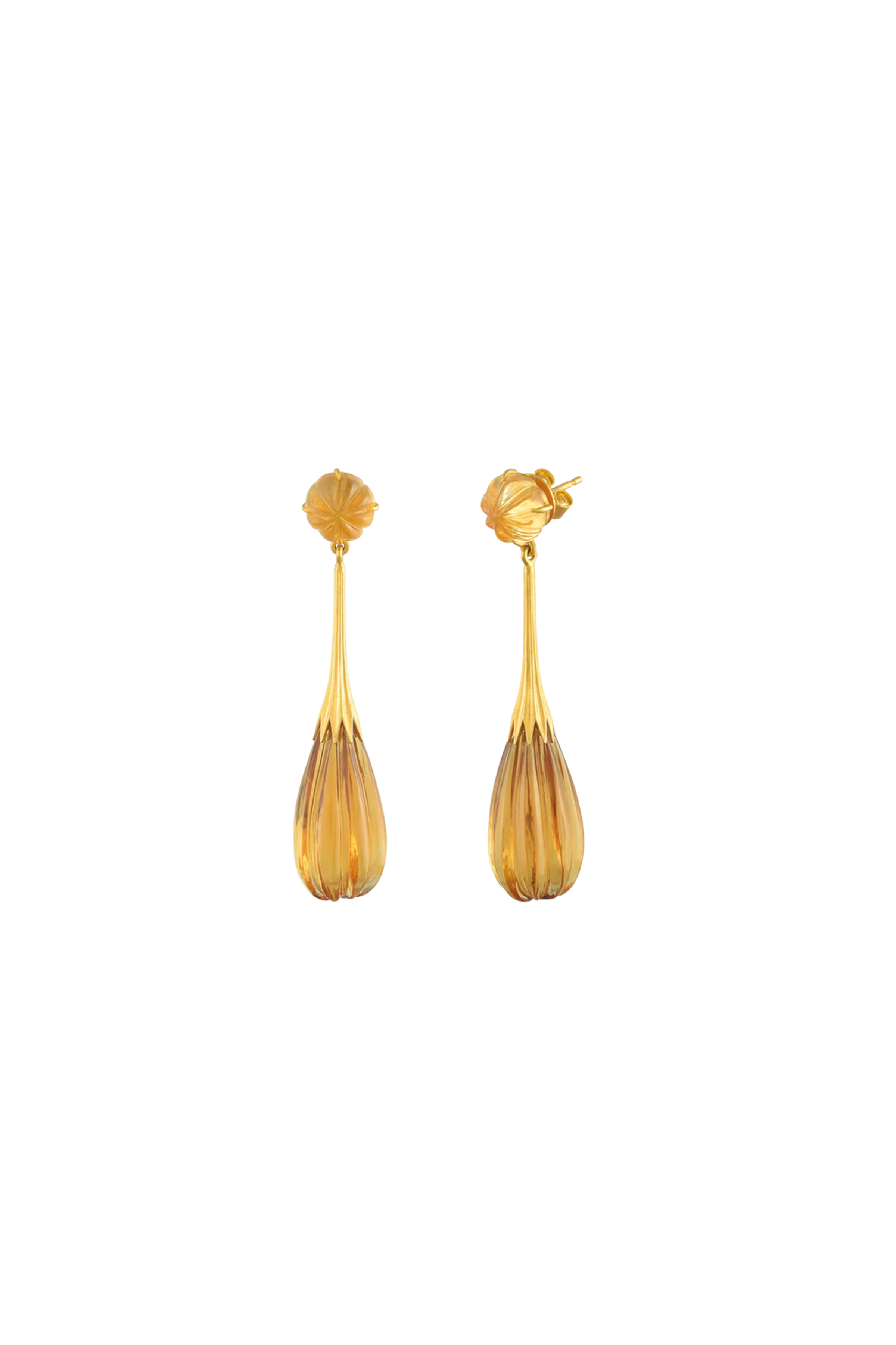 Colors Drop Ear Pendants Citrine - Melon