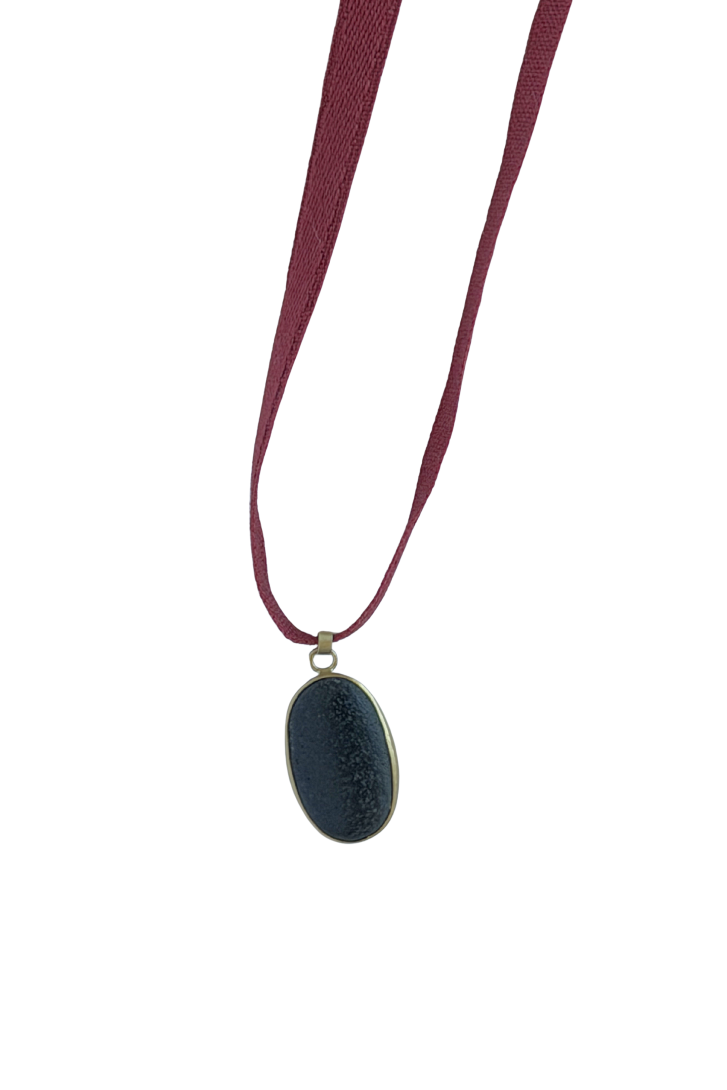 Coffee Bean Stone Pendant