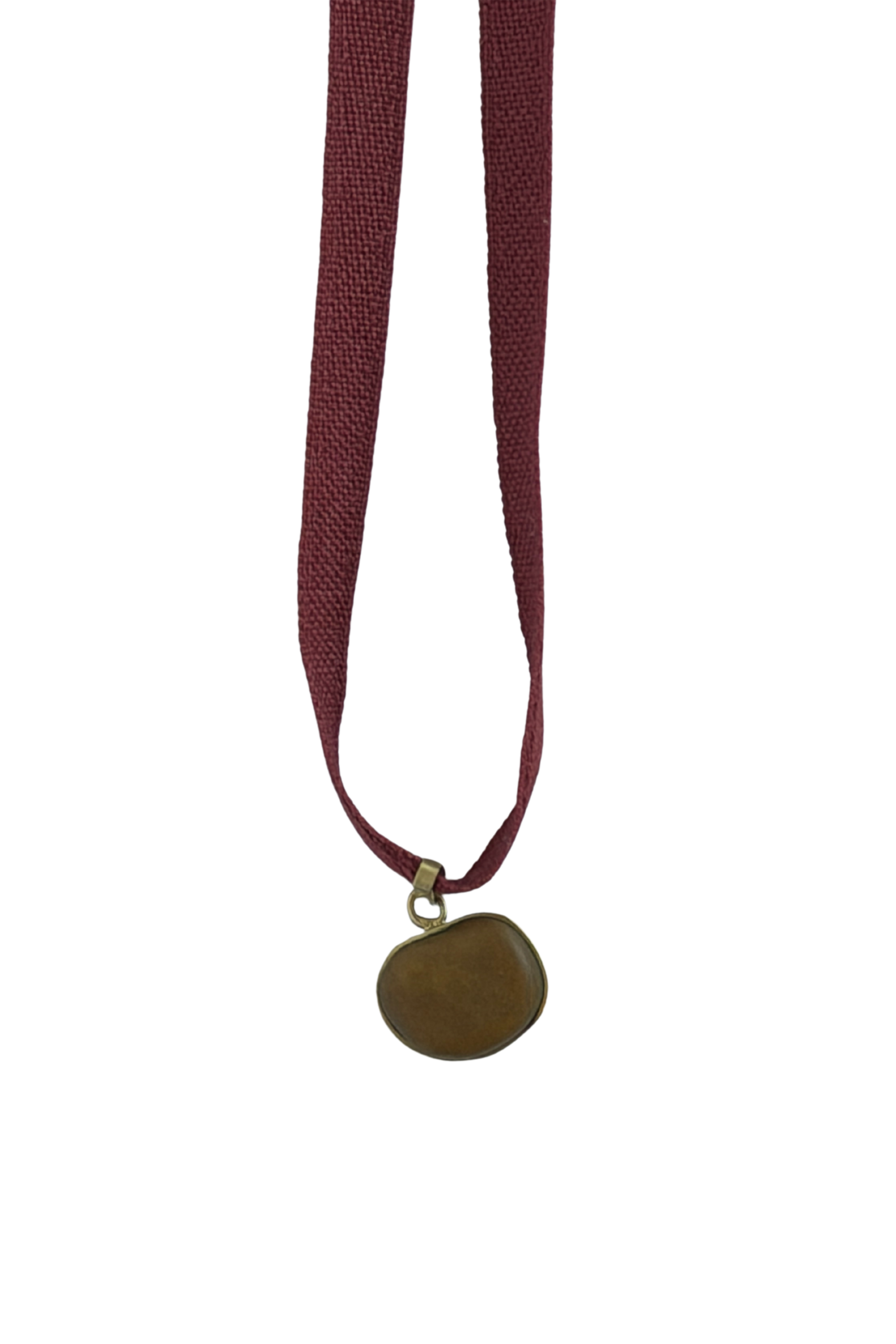 Toffee Bean Stone Pendant