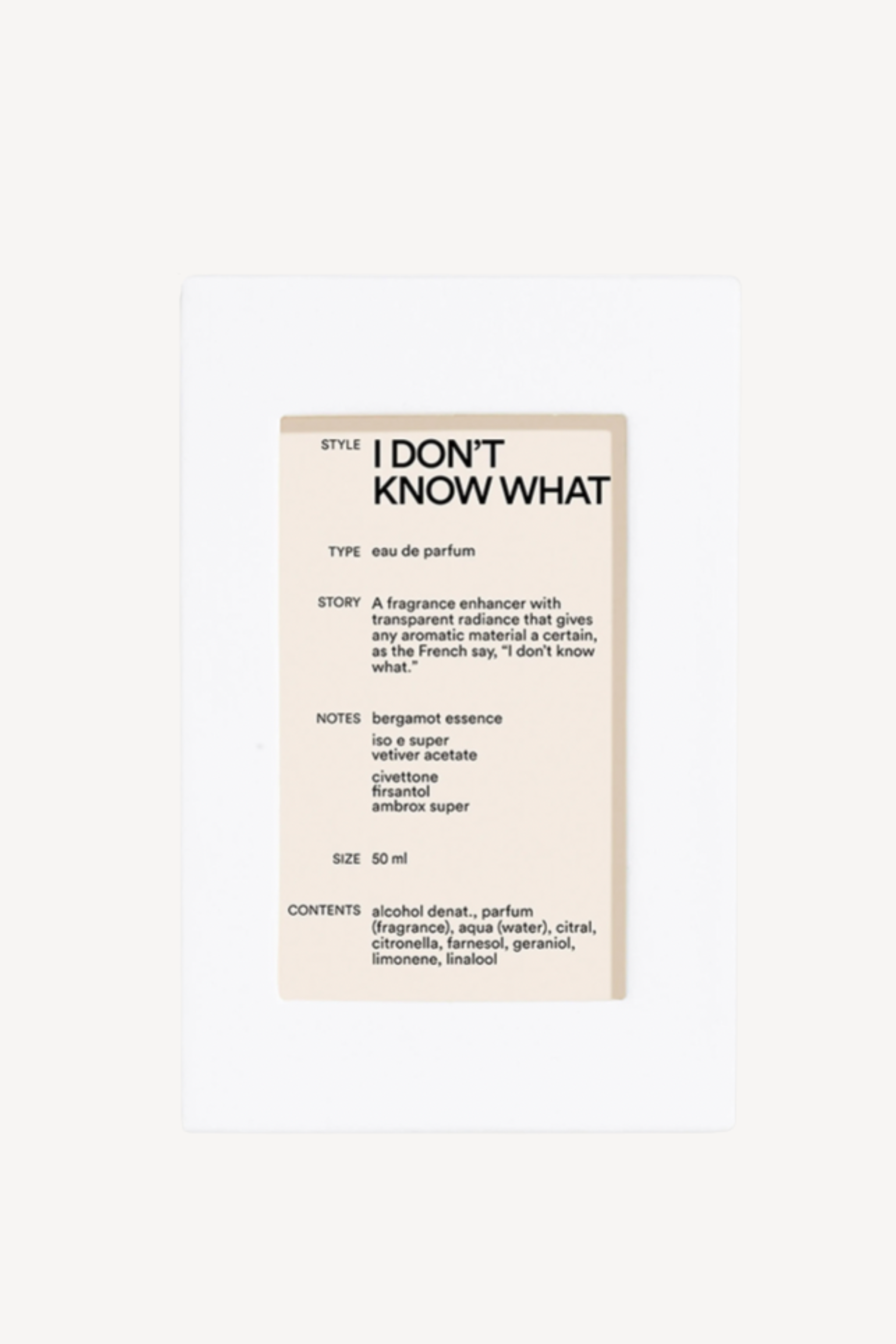 I Don't Know What Eau de Parfum