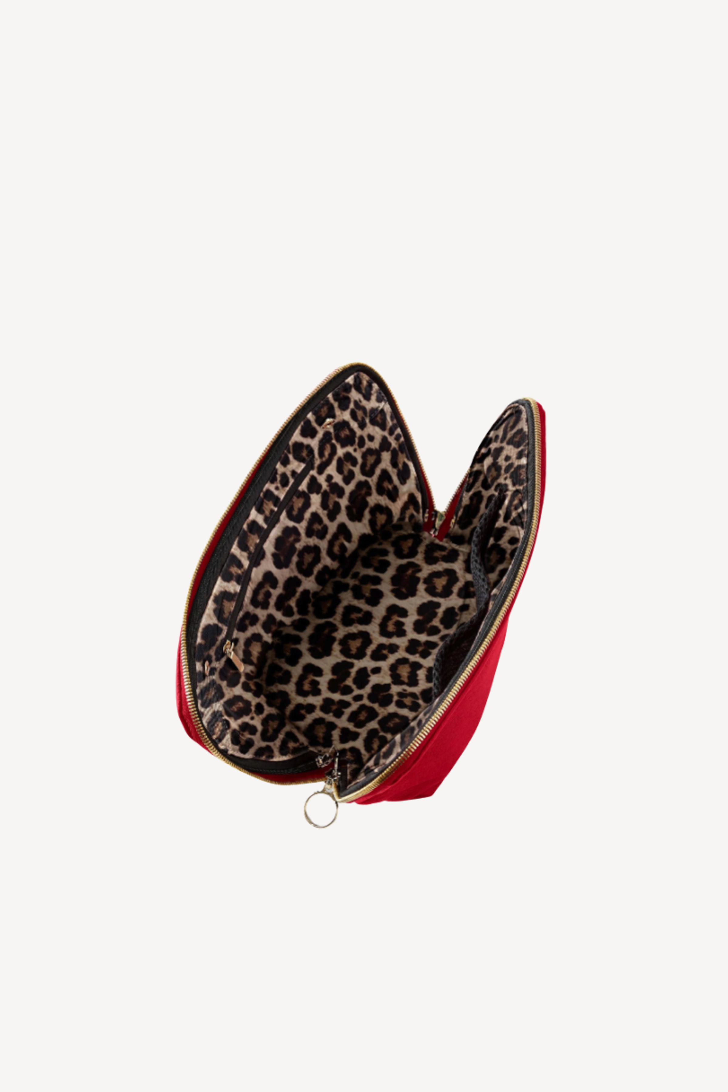 Red & Leopard Signature Makeup Bag