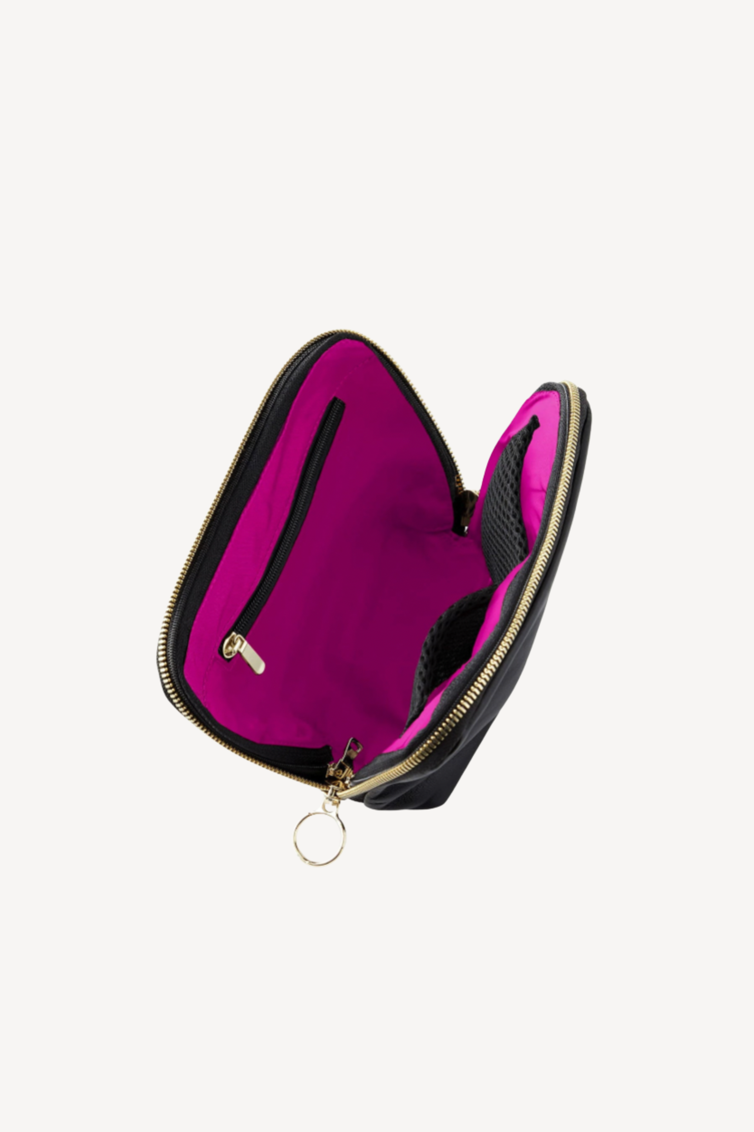 Black & Pink Everyday Makeup Bag