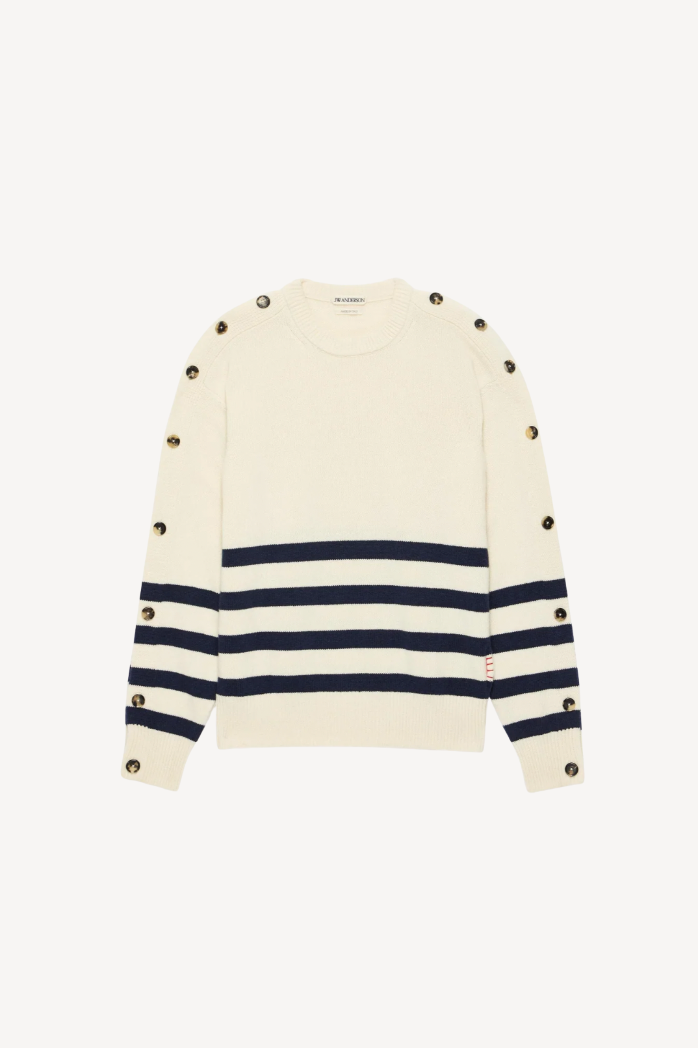Buttoned Sleeve Breton Jumper