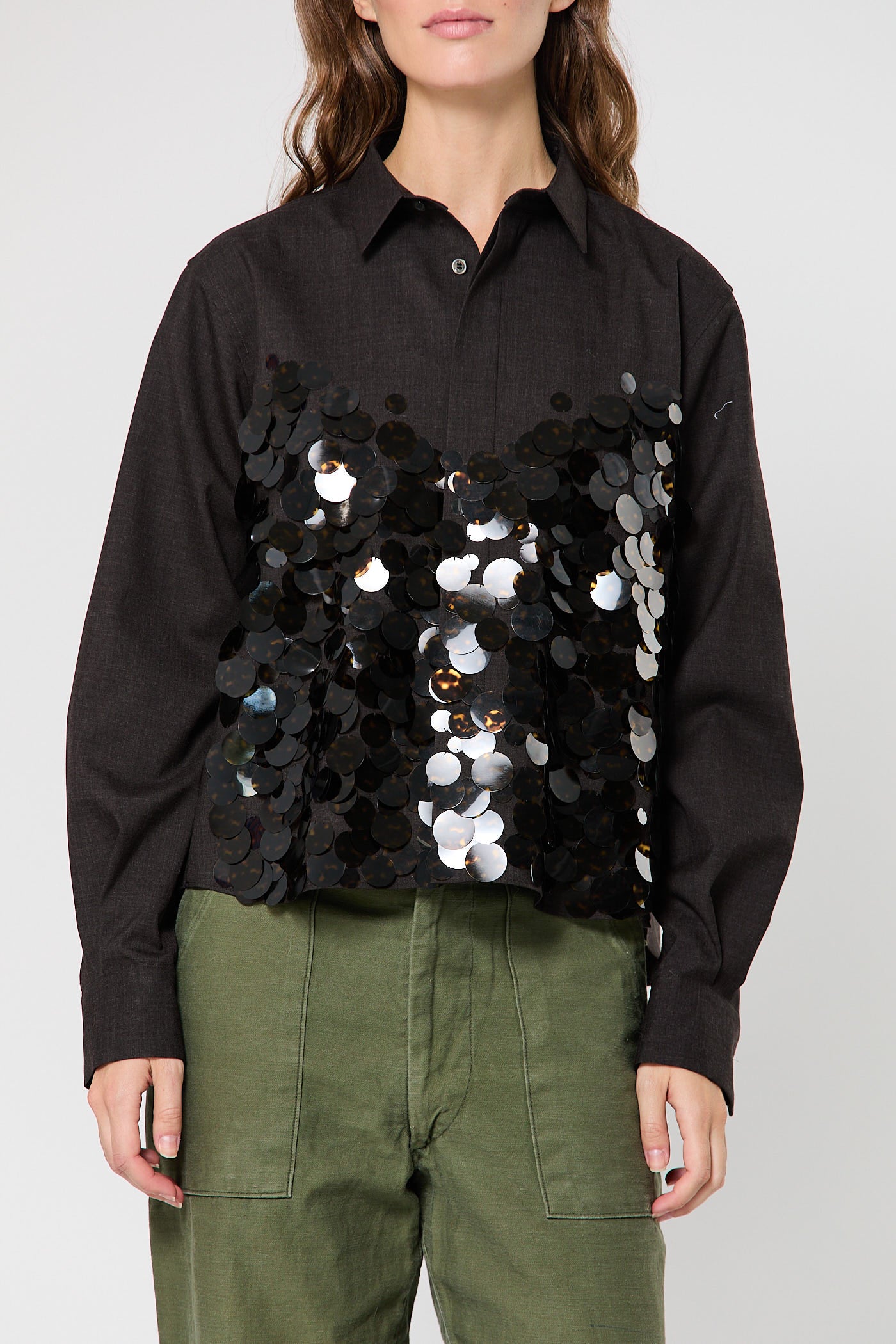 Sequin Embroidery Shirt