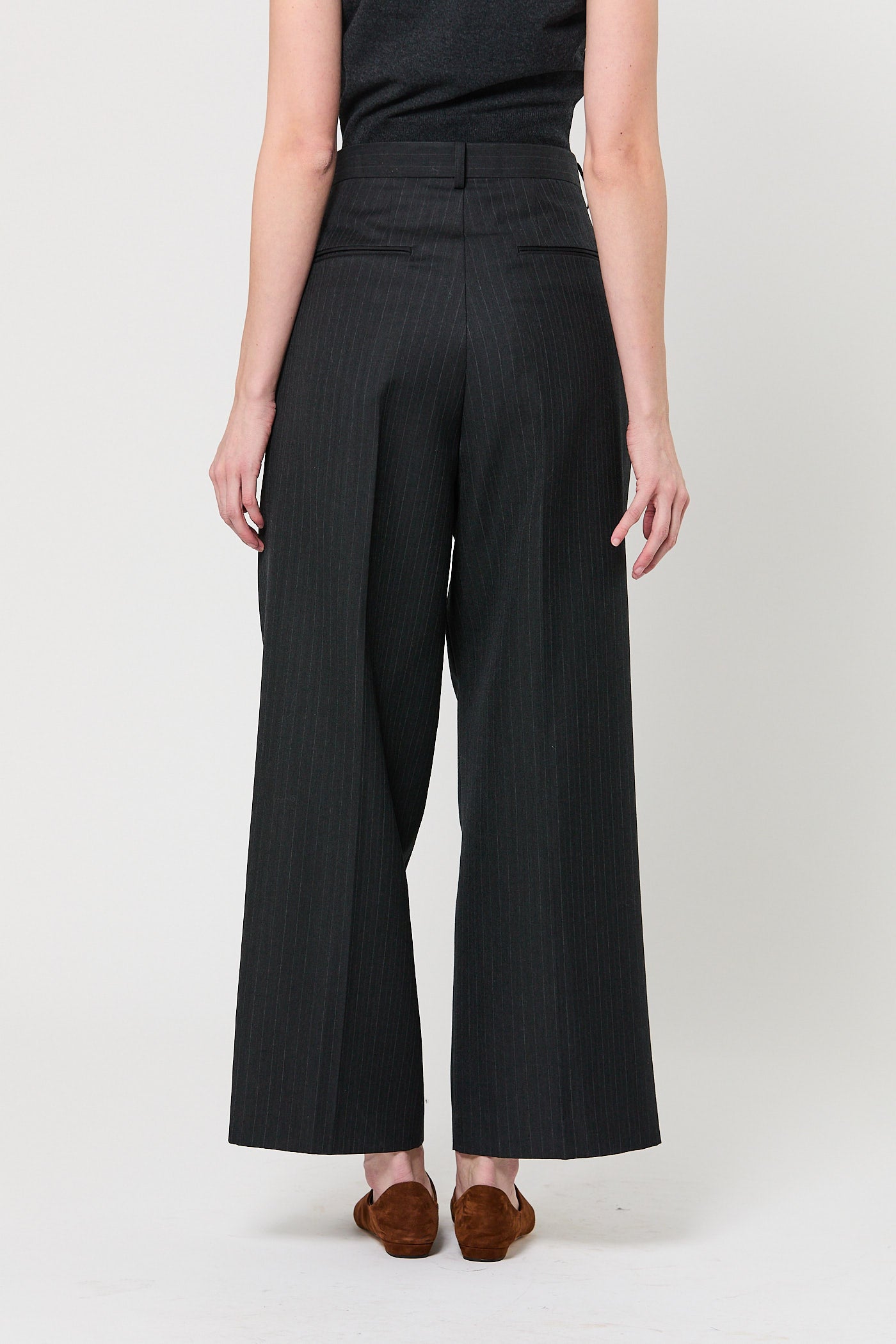 Blue faced Wool Two-Tuck Slacks