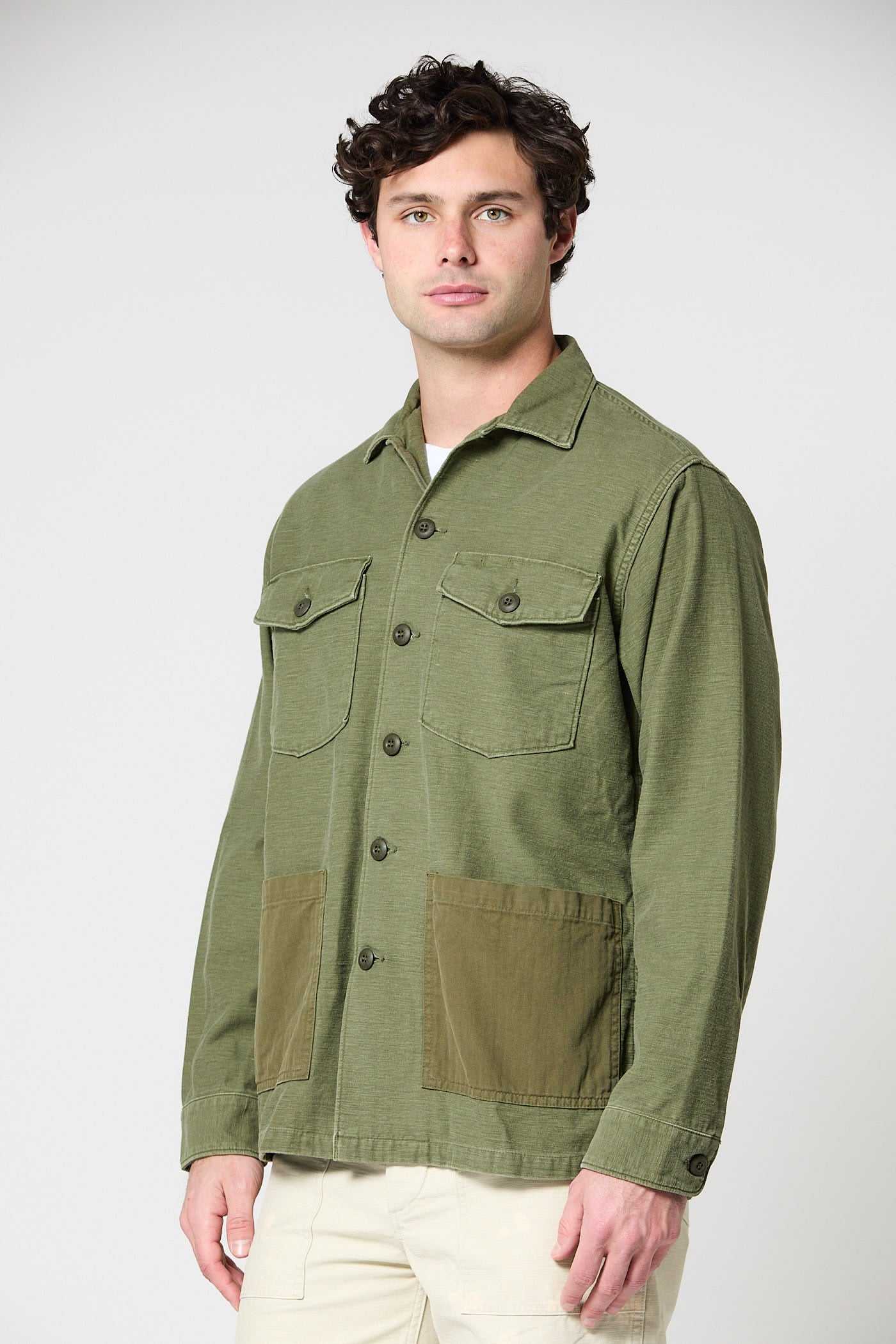 Vintage Washed 4 Pockets US Army Shirt