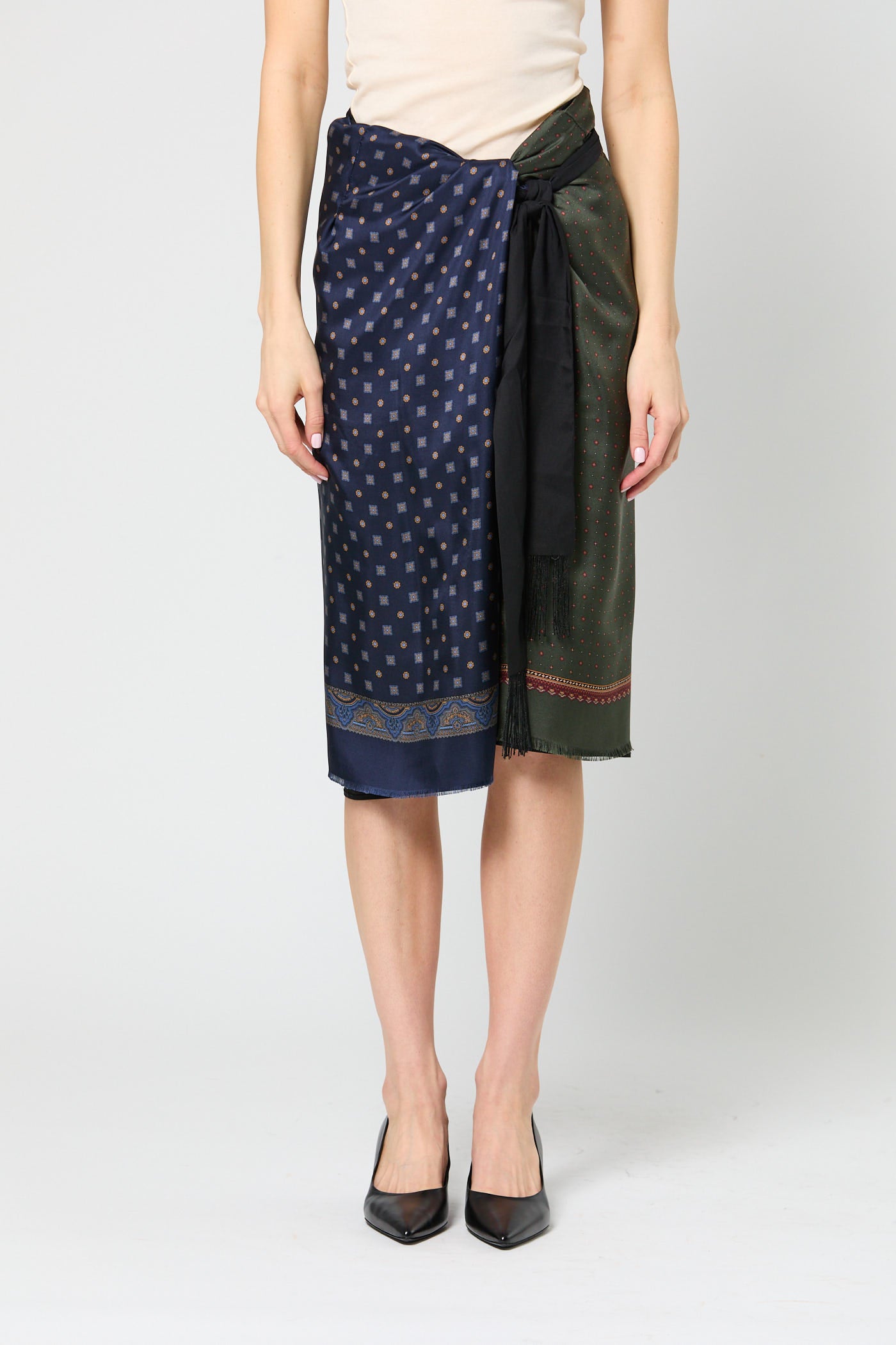 Tie Sarong Skirt with Sash