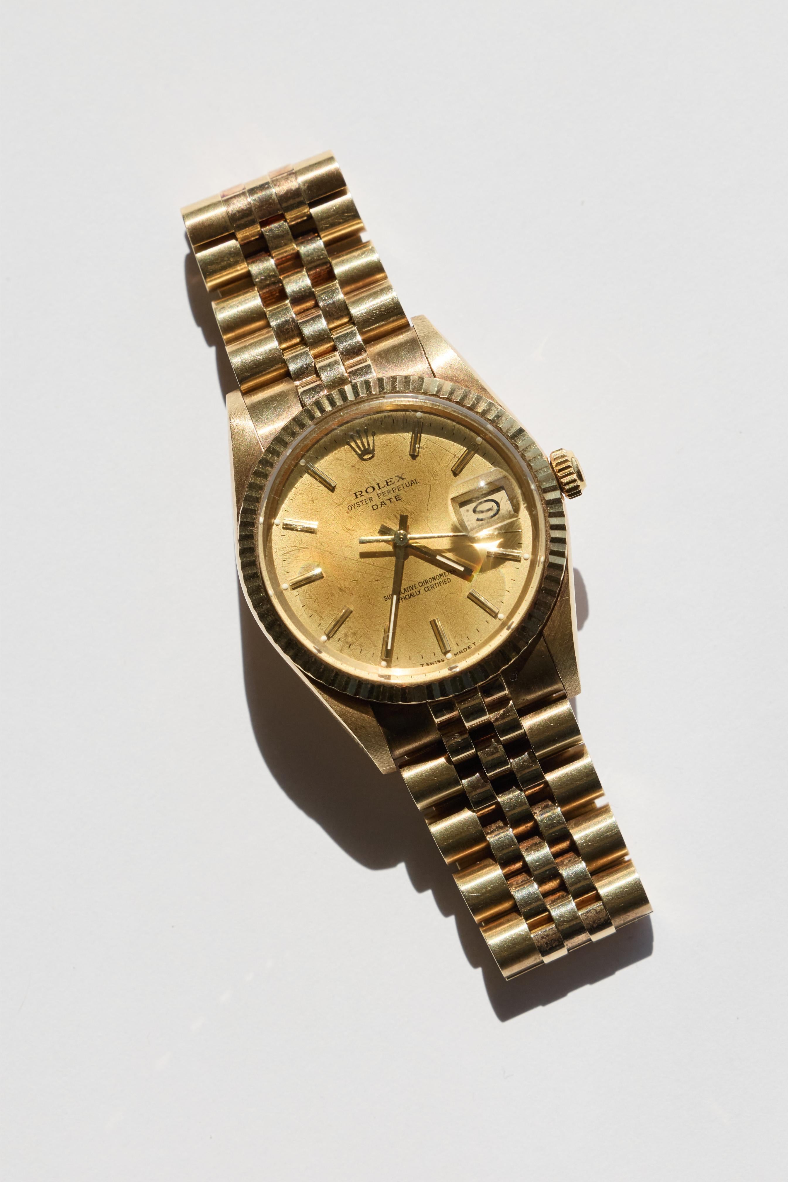 Rolex 14K Yellow Gold Oyster Perpetual Date 1987