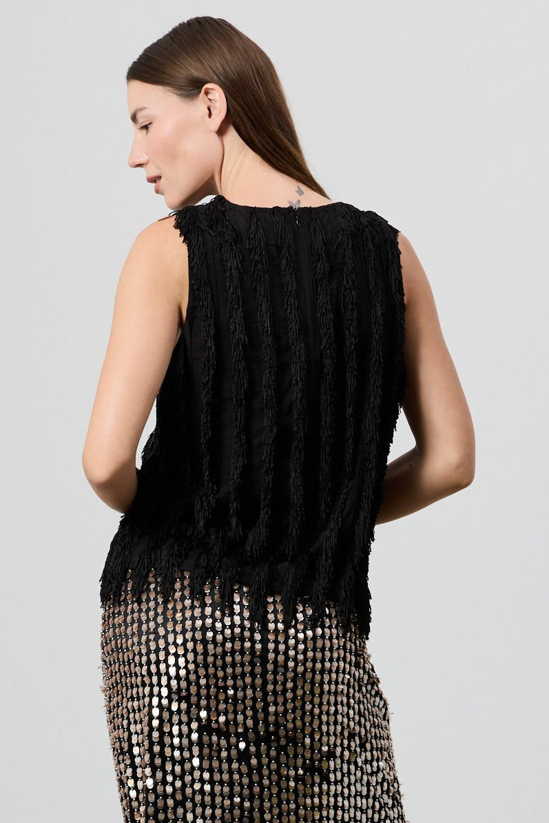 Leah Vertical Fringe Vest
