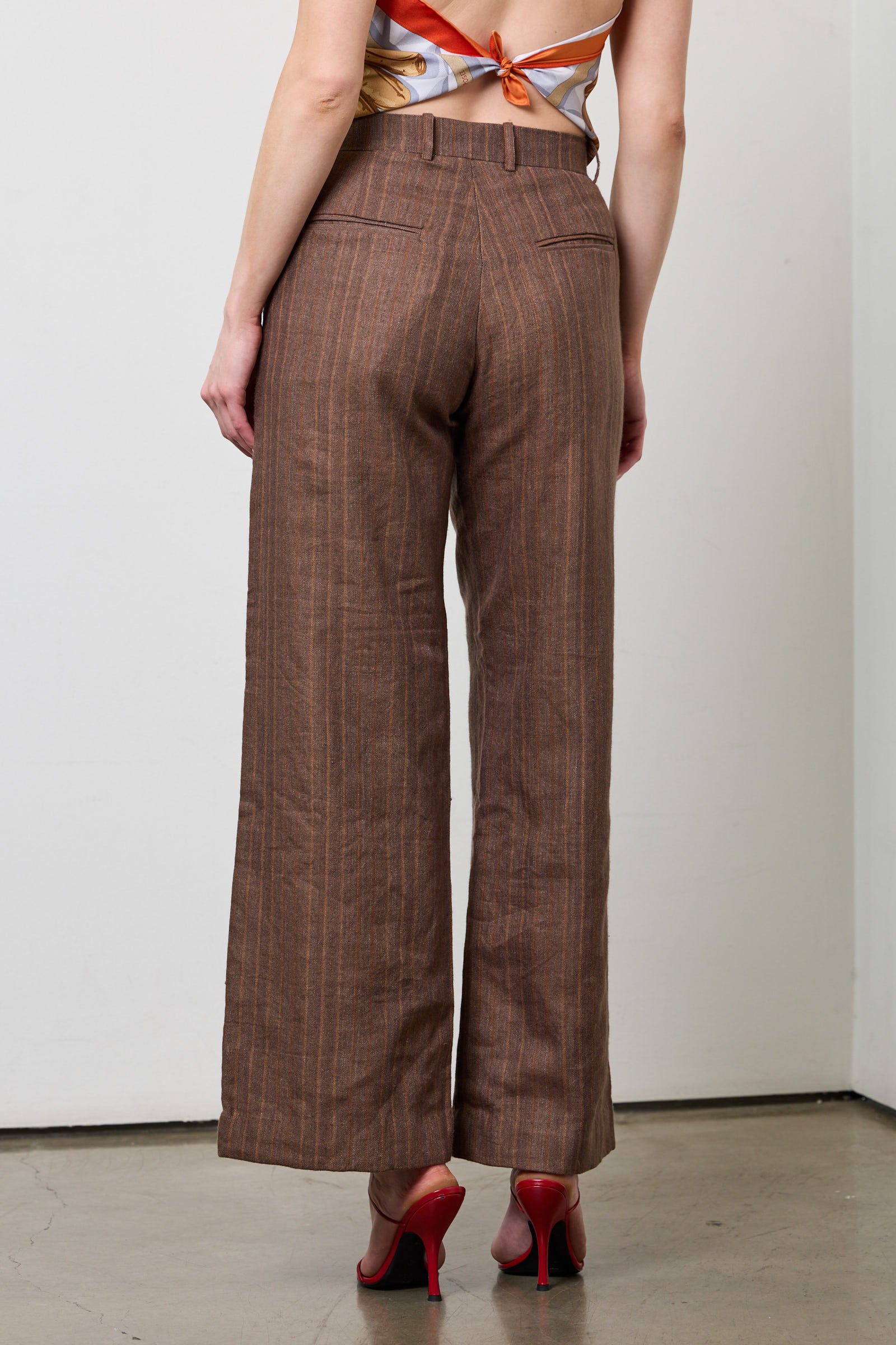 Flat Front Flare Trouser