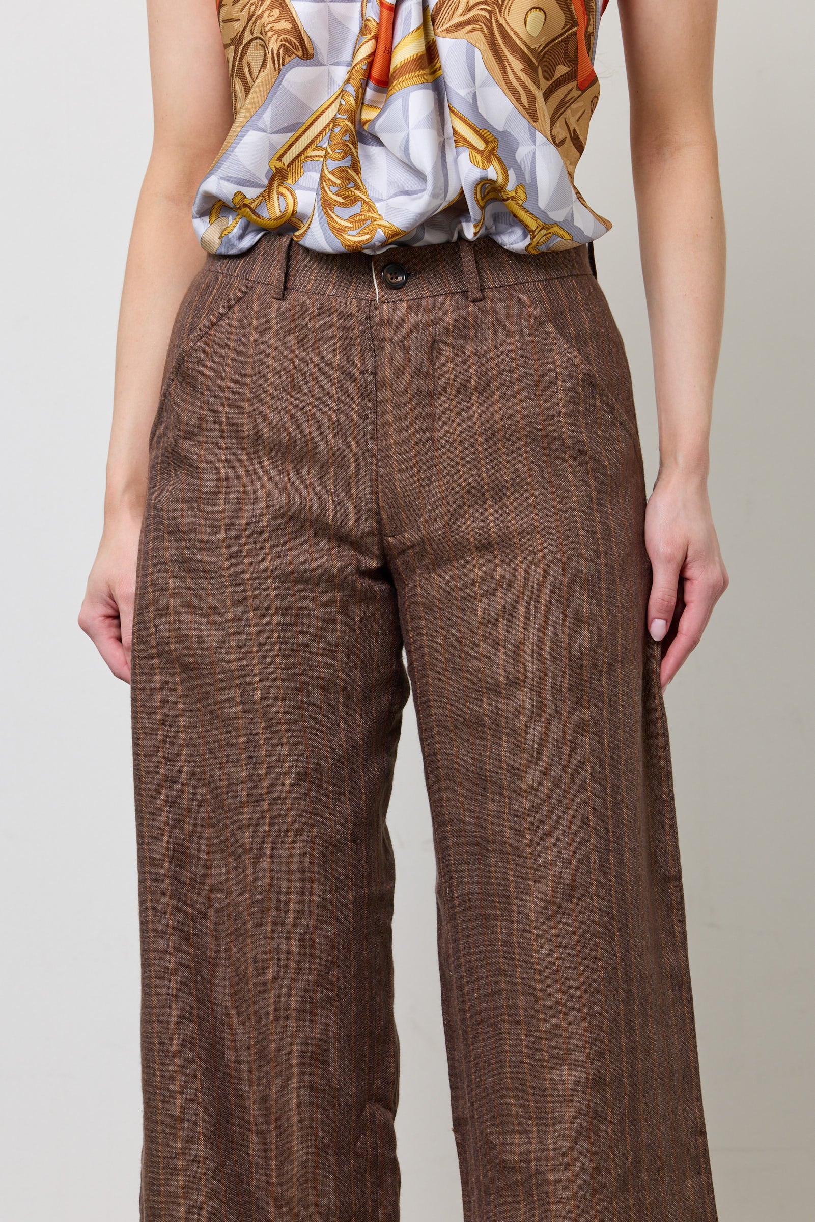 Flat Front Flare Trouser