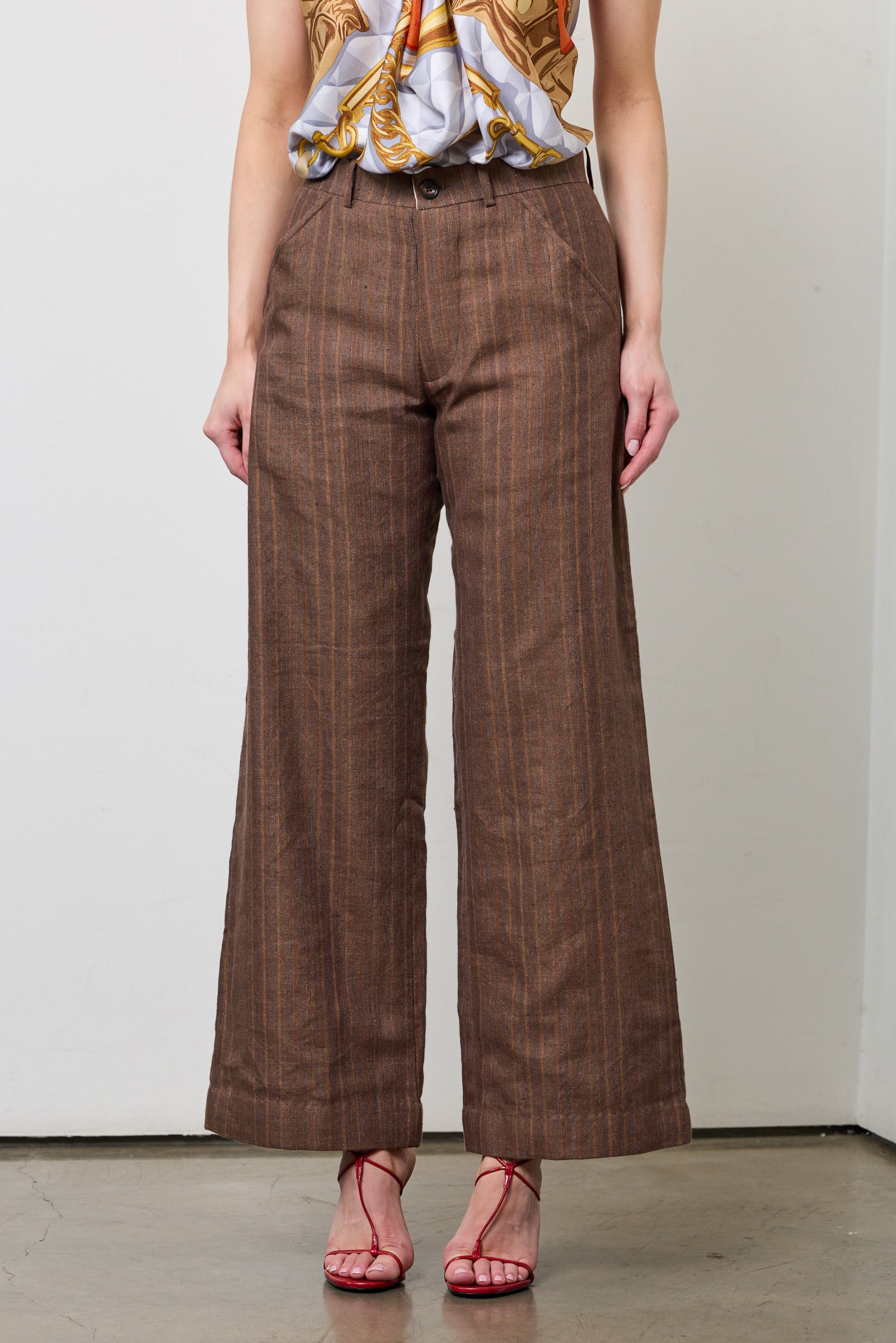 Flat Front Flare Trouser