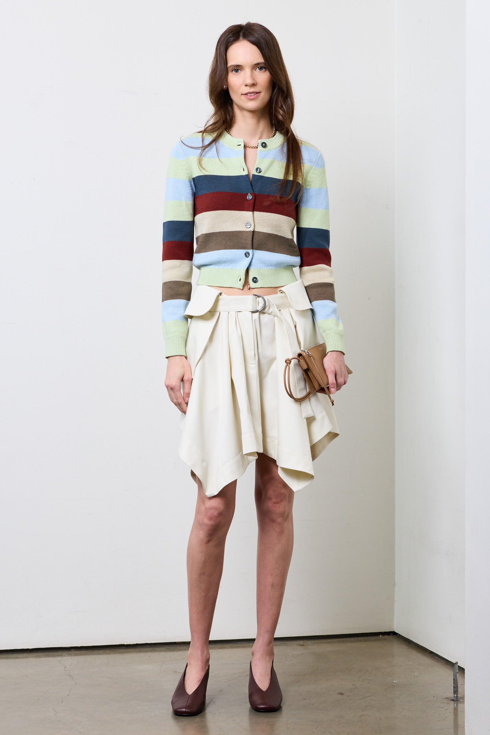 Striped Cropped Cardigan