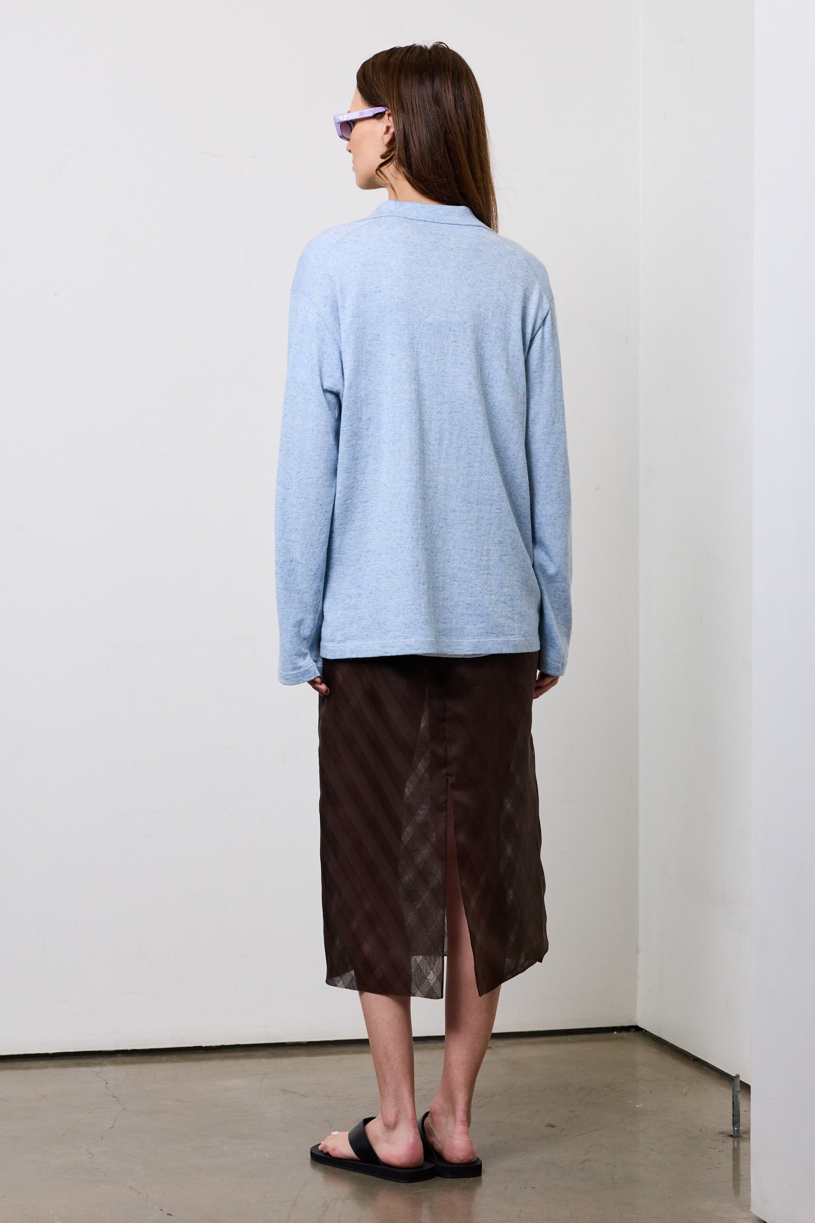 Silk Cotton Pencil Skirt