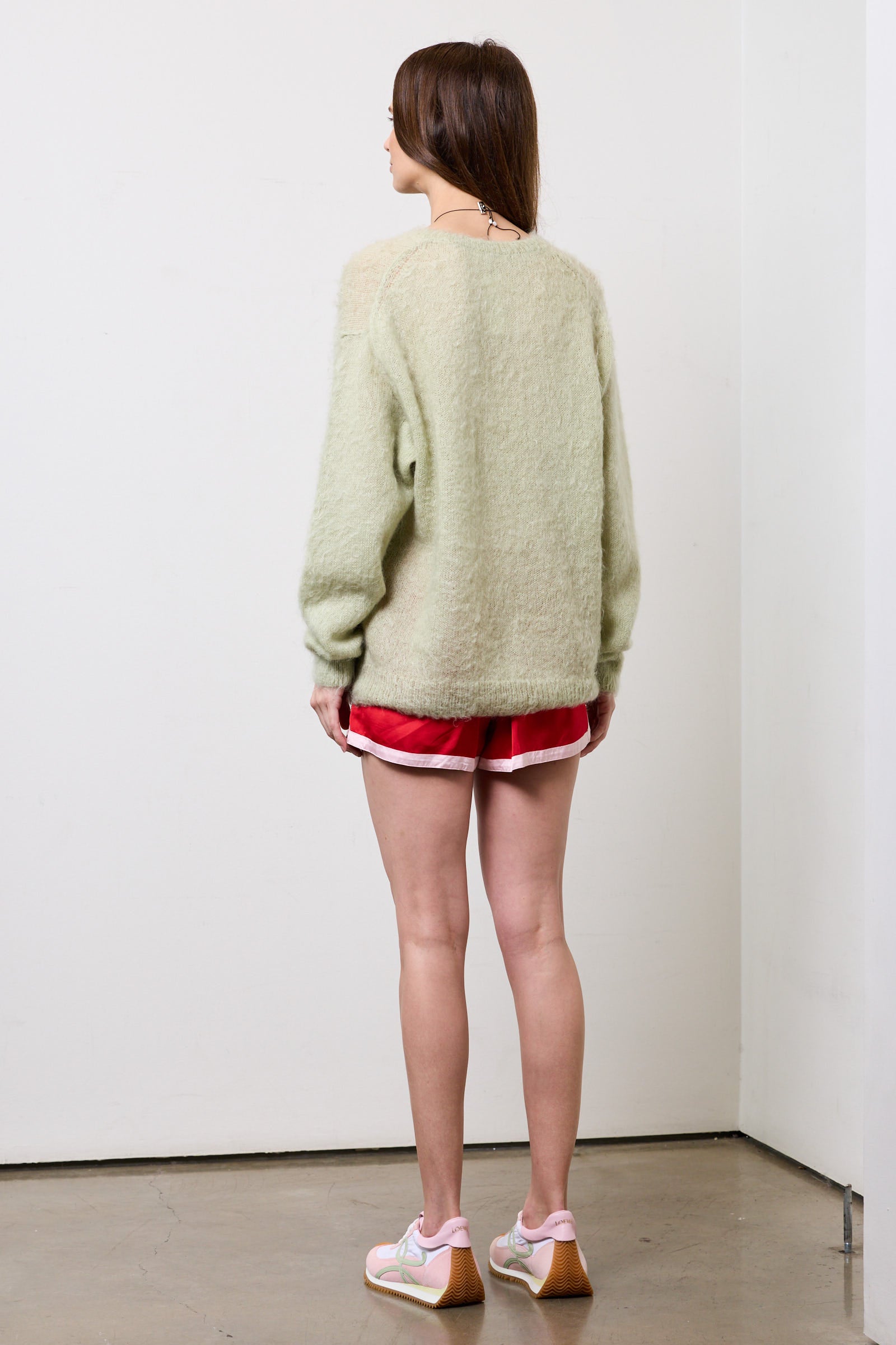 Brushed Mohair Knit Pullover