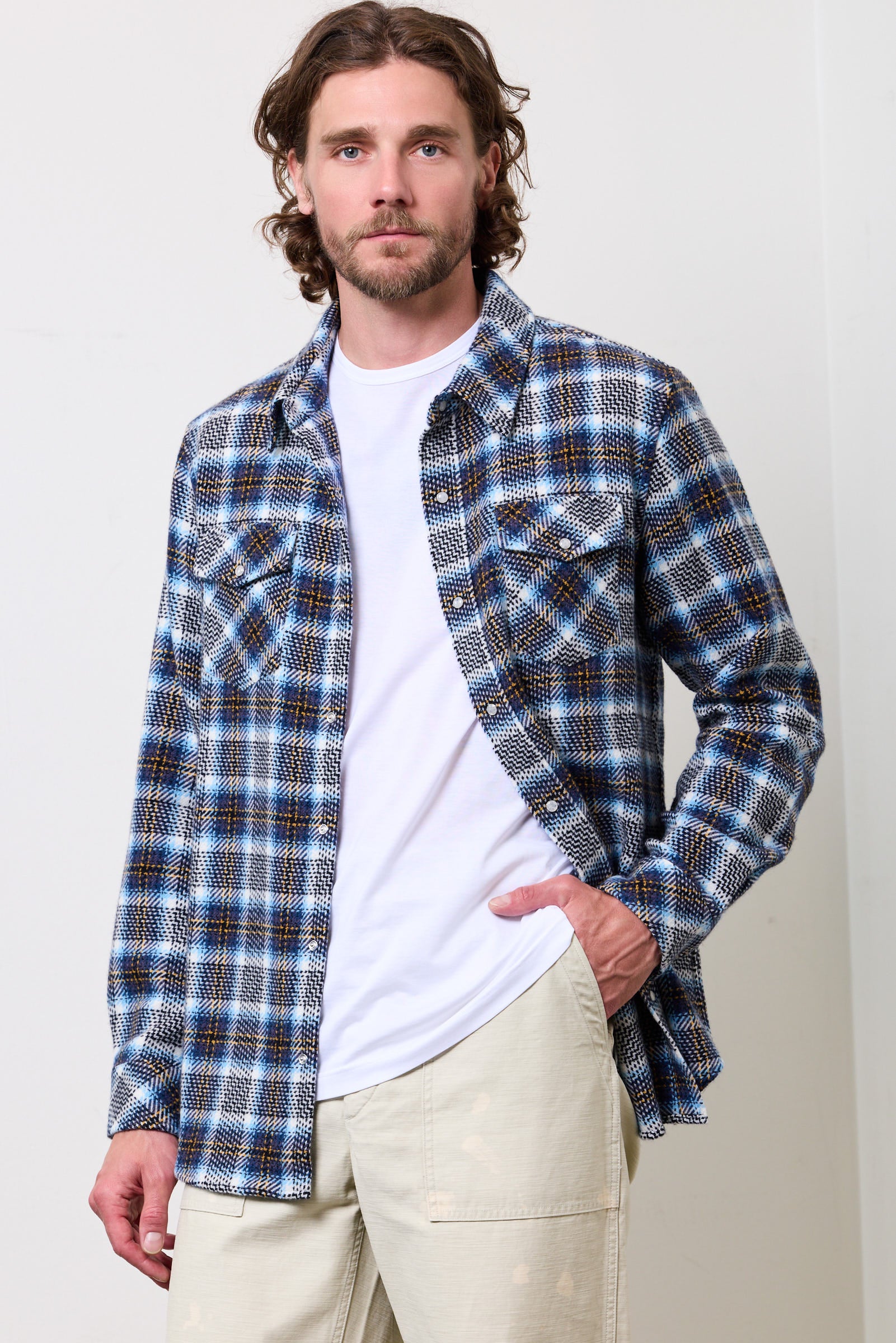 Lightning Storm Tartan Cashmere Shirt
