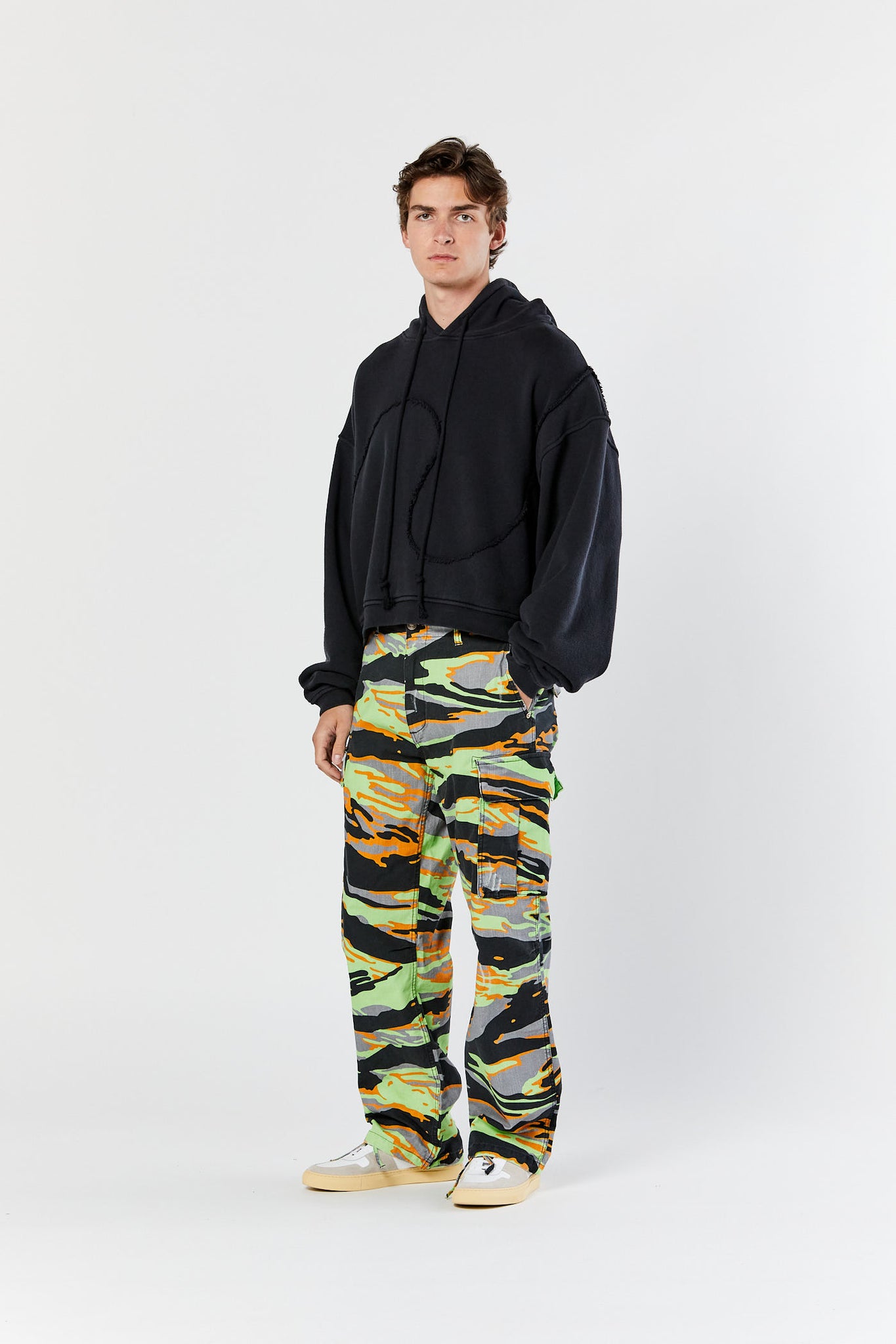 Green Camouflage Unisex Printed Cargo Pants