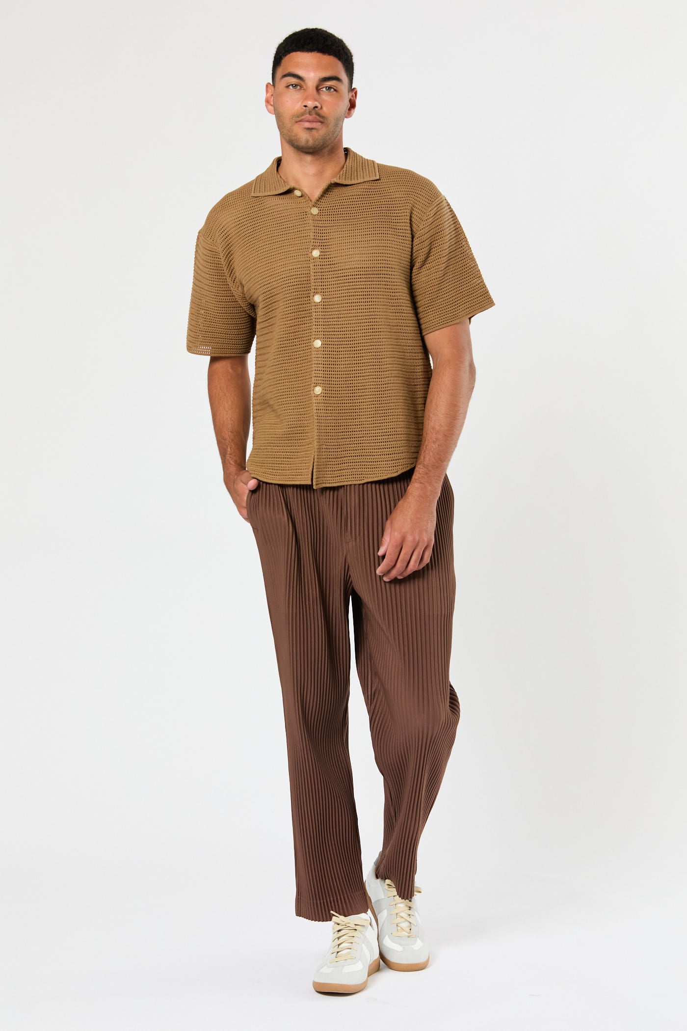 Auralee Mesh Knit Shirt | ByGeorge Austin