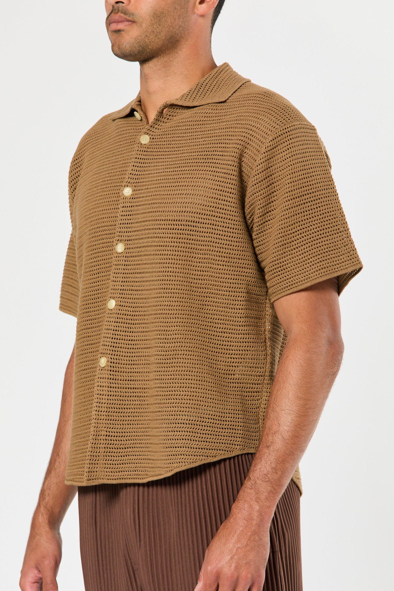 Auralee Mesh Knit Shirt | ByGeorge Austin