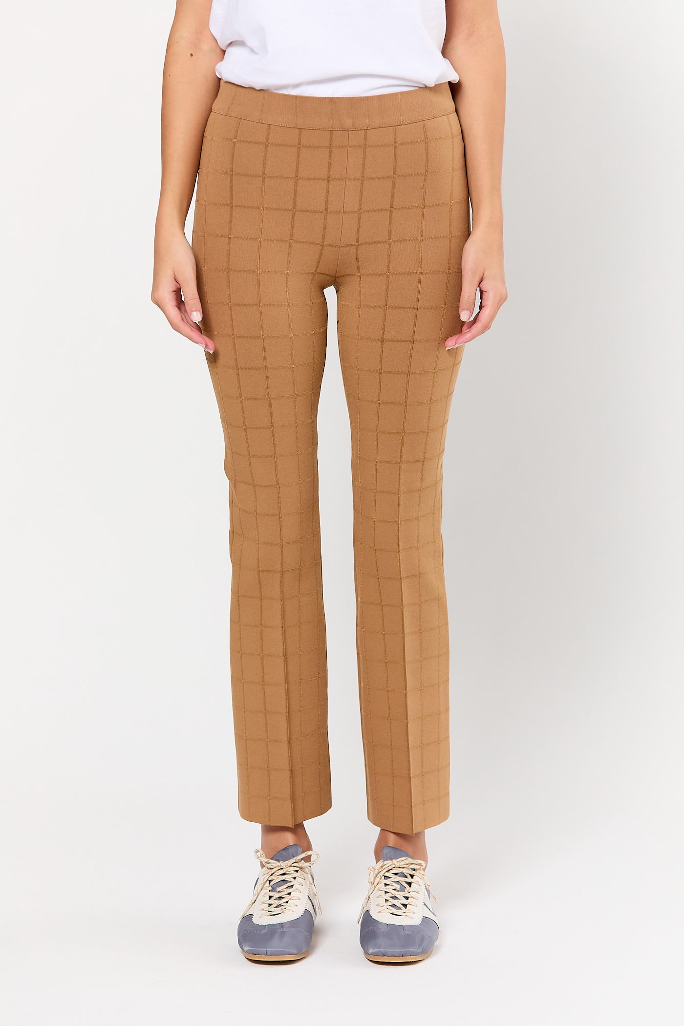 Matte Shine Windowpane Kick Pant