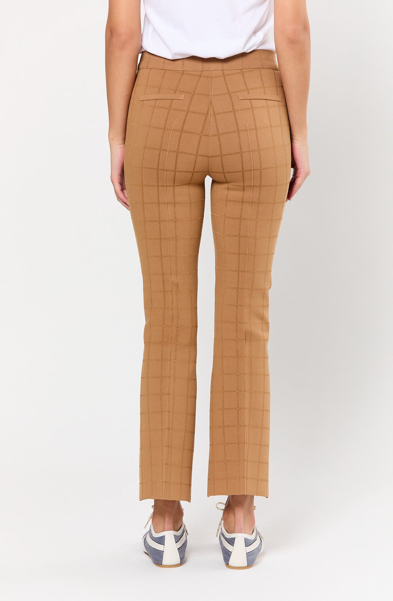 Matte Shine Windowpane Kick Pant
