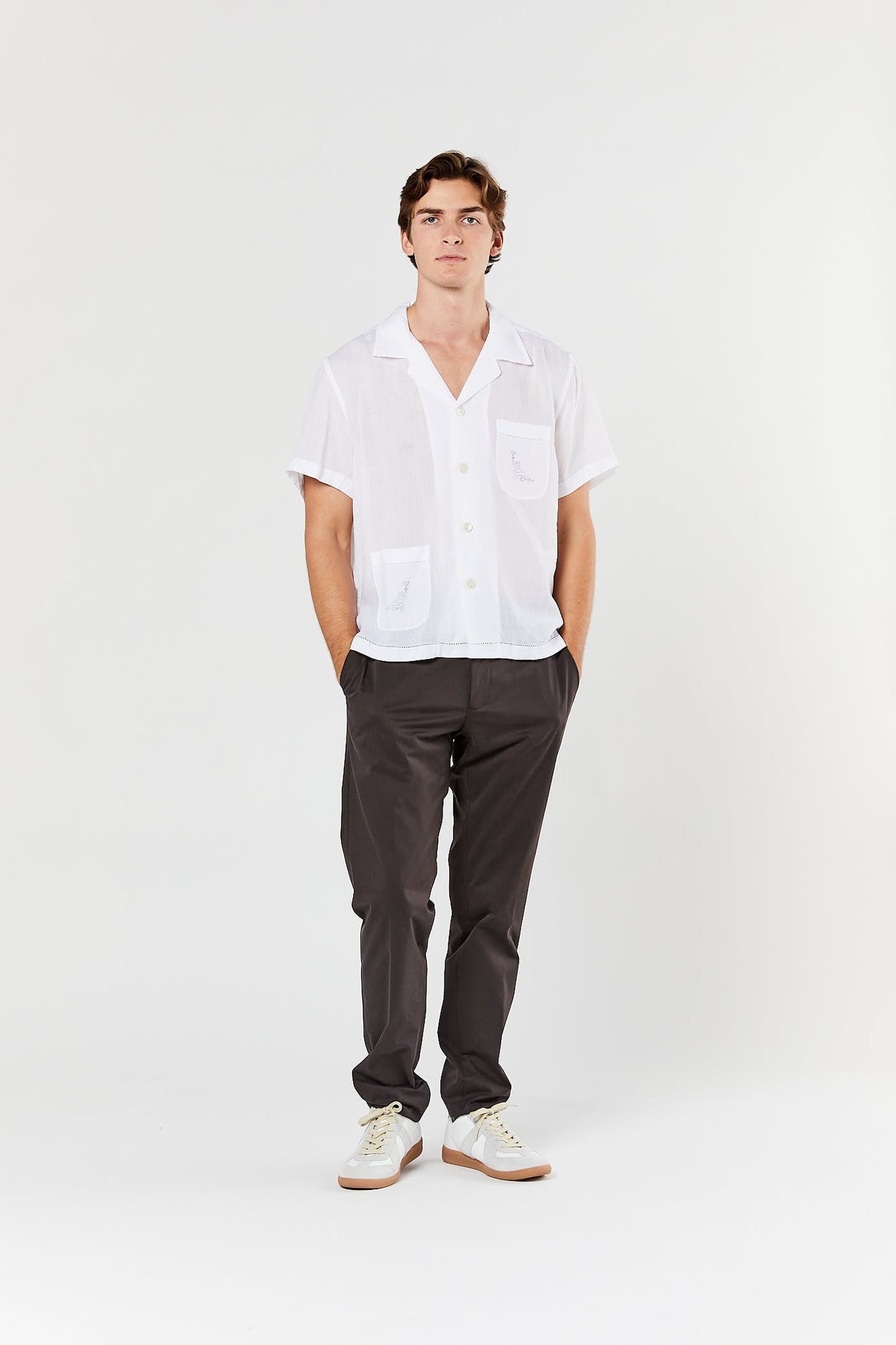 White Party Trick Short Sleeve Shirt