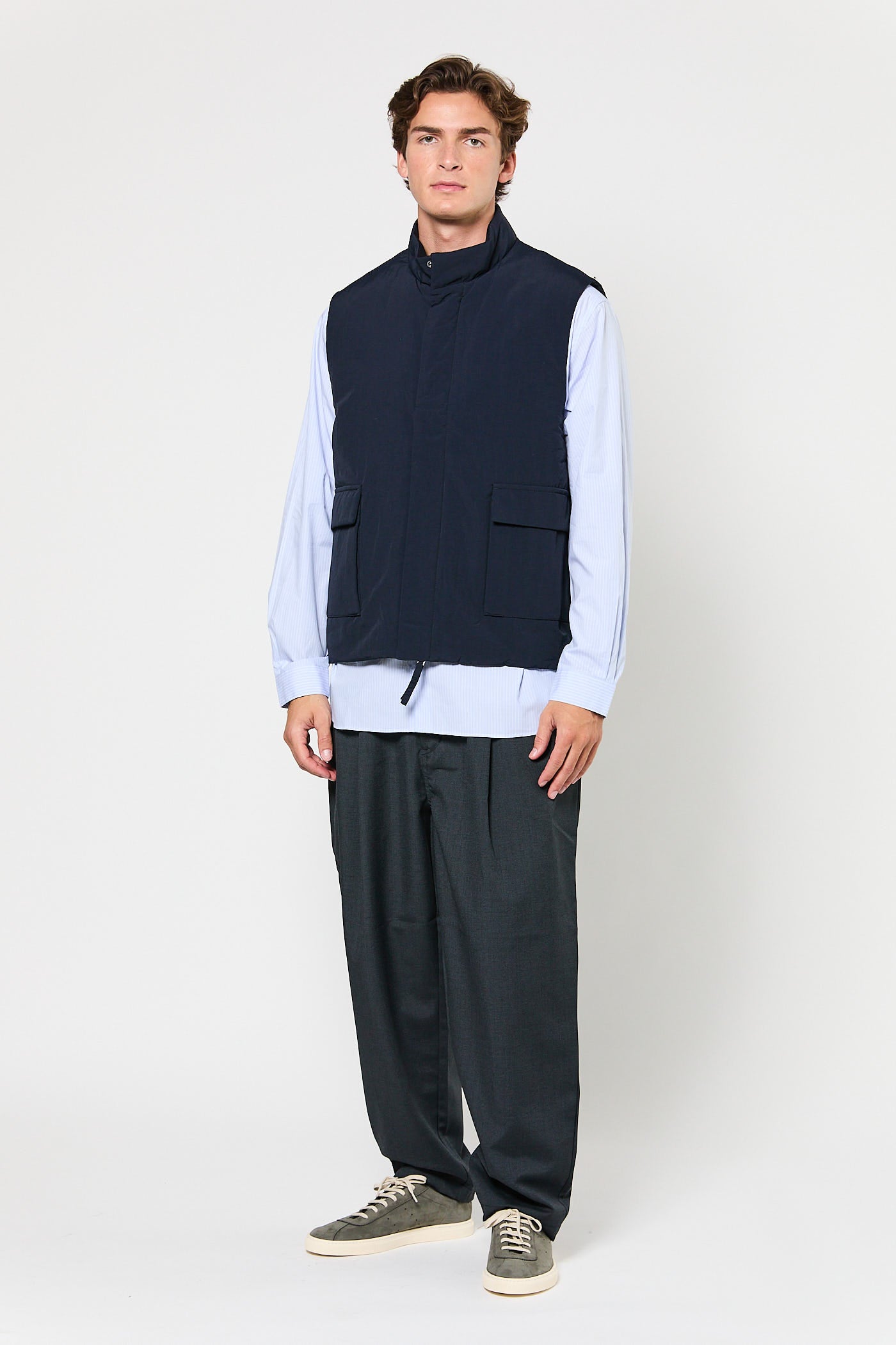 Stand Collar Padded Vest