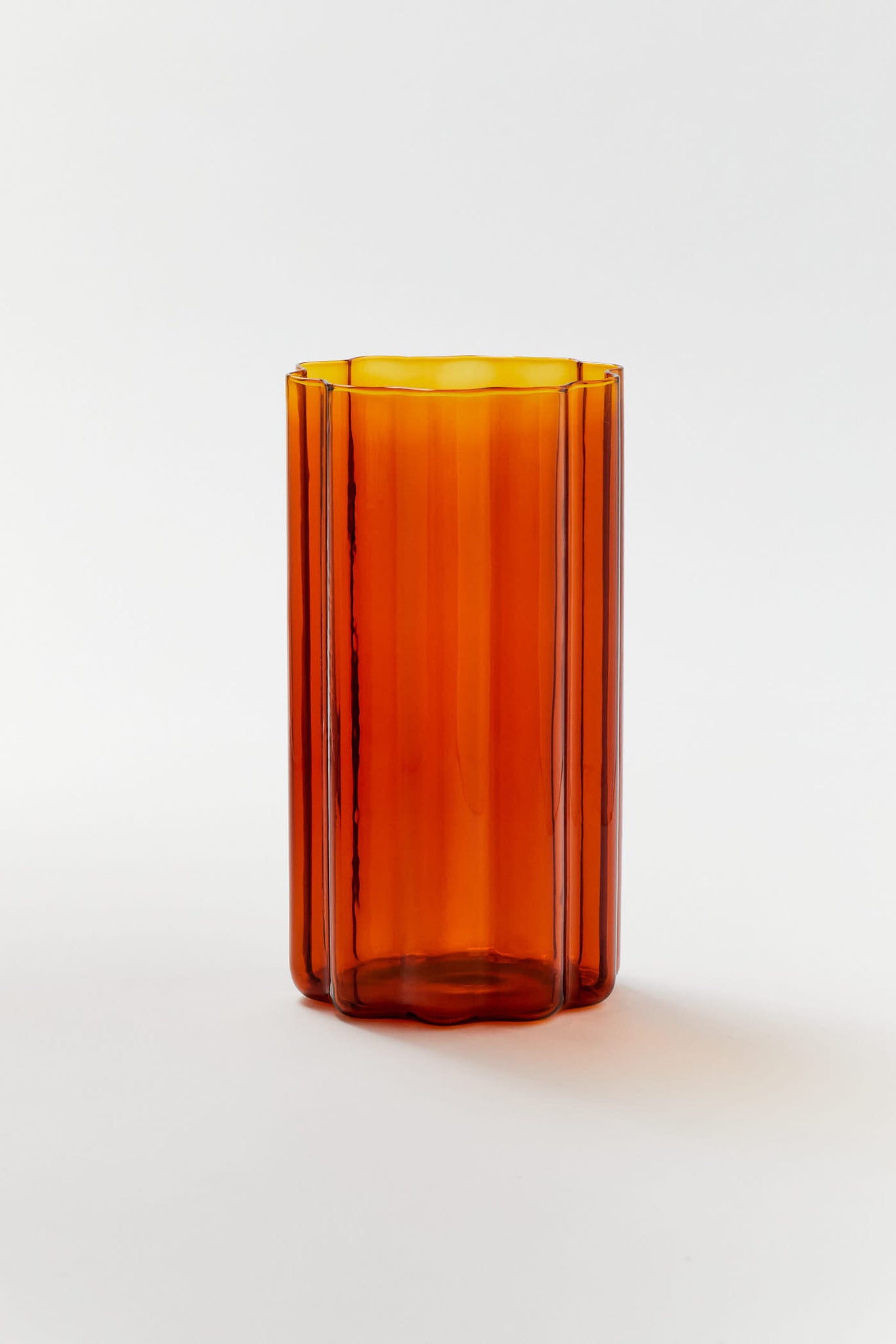 Amber Wave Vase