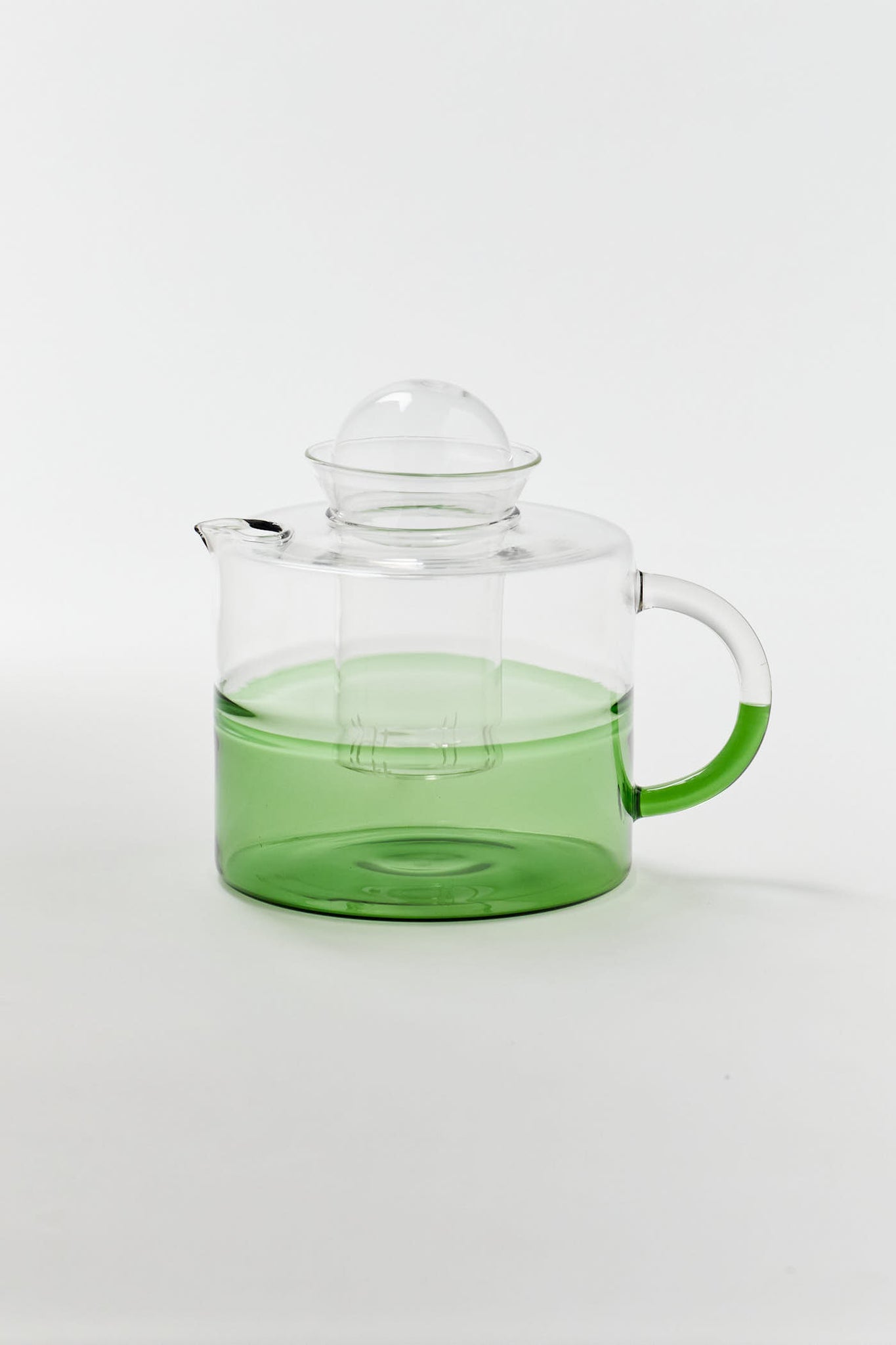 Clear & Green Two Tone Teapot