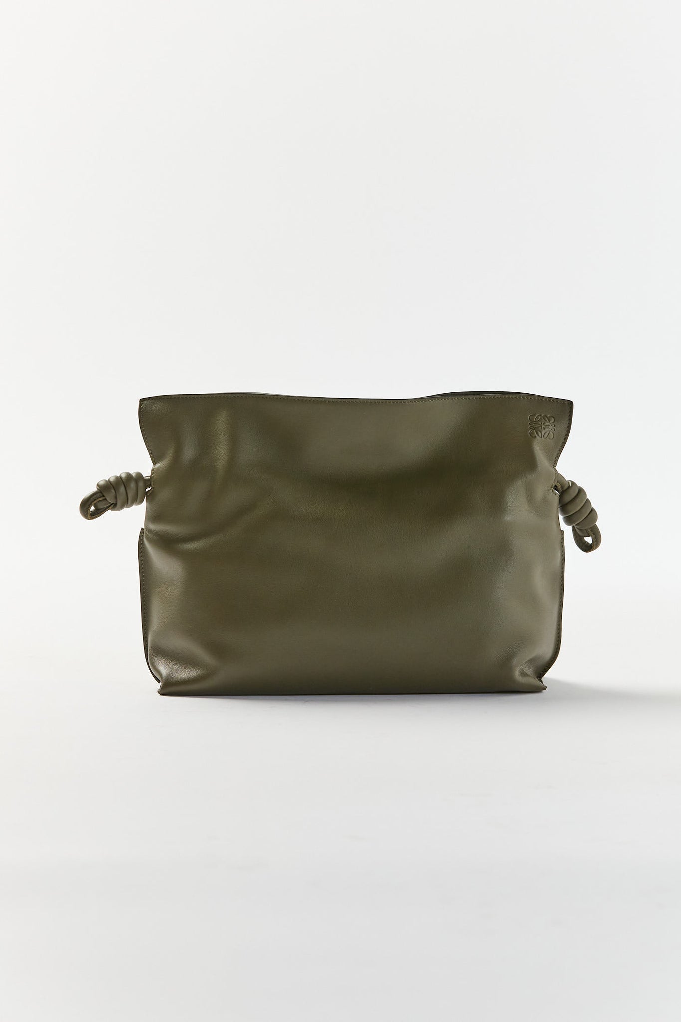 Dark Khaki Green Flamenco Clutch Bag