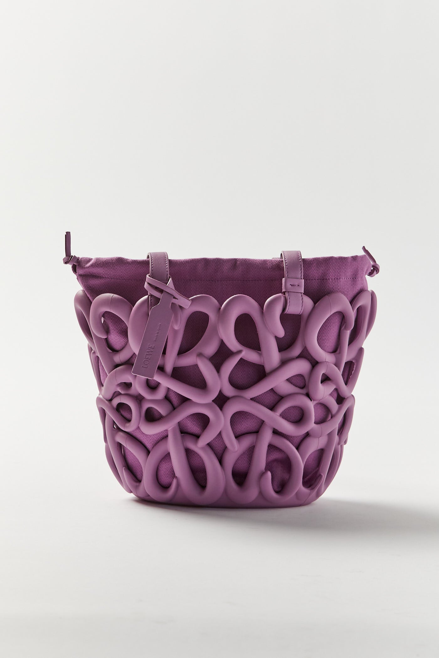 Loewe - Anagram Purple Basket Bag