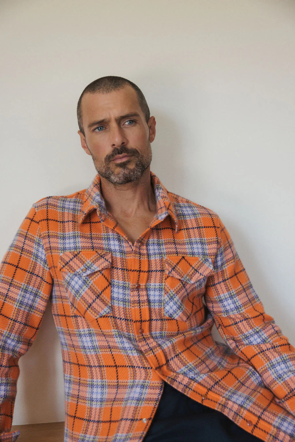 Midnight Sun Tartan Cashmere Shirt