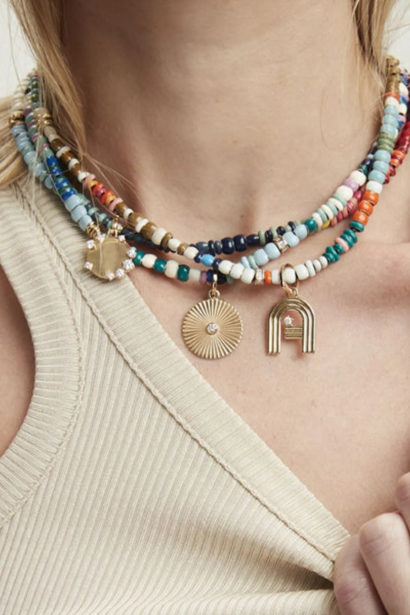 Groovy Diamond Initial Hinged Charm