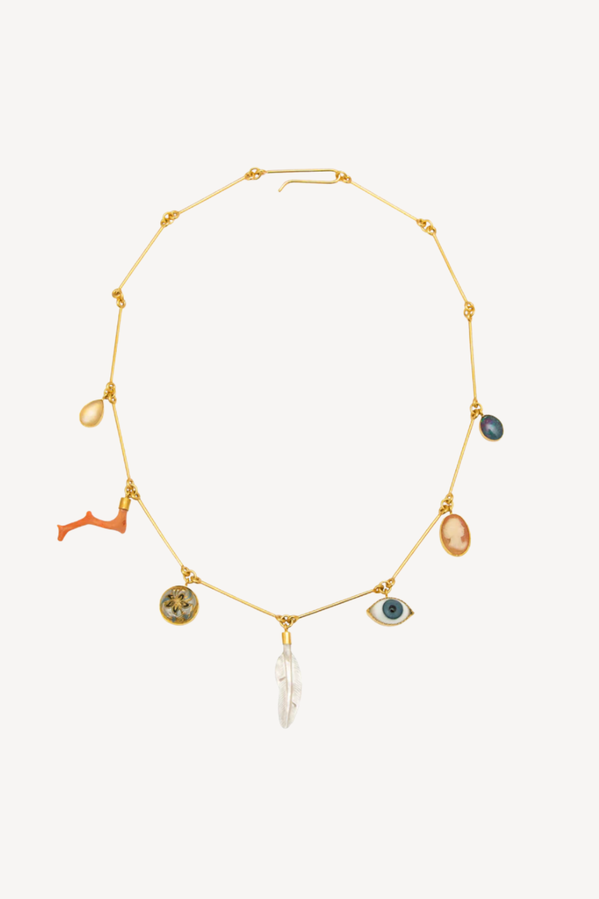 Seven Wire Charm Necklace