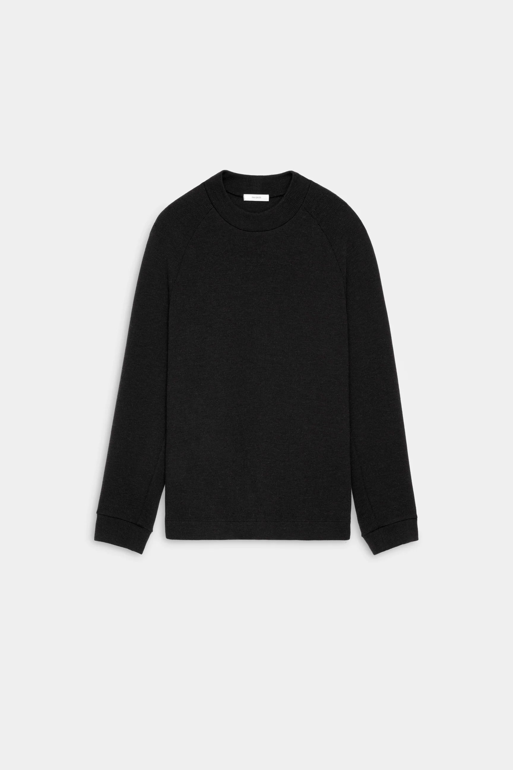 Ribbed Wool Mock Neck